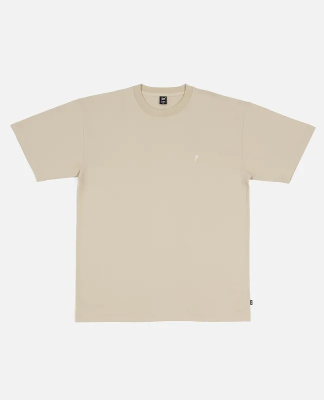 Patta Basic Script P T-Shirt (Cement) sold by Patta