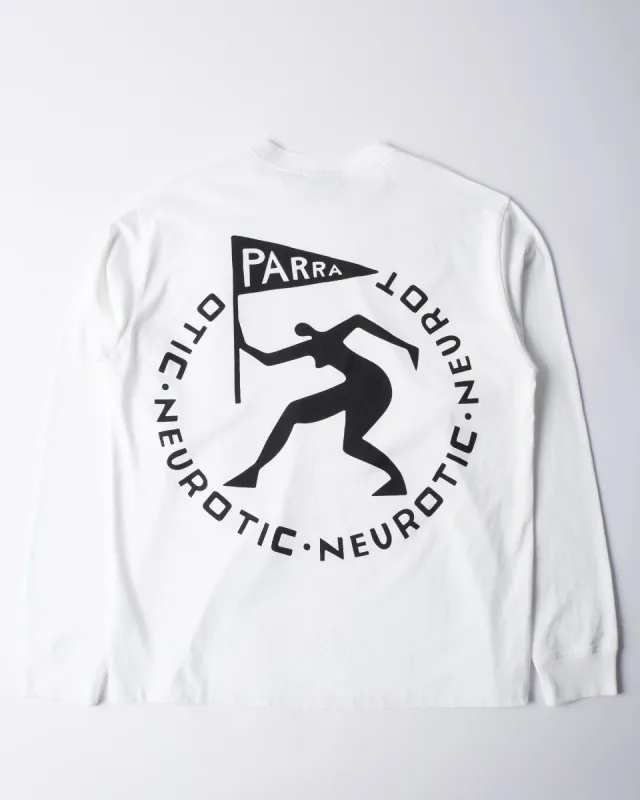 byParra Neurotic Flag Long Sleeve T-shirt (White) sold by Patta
