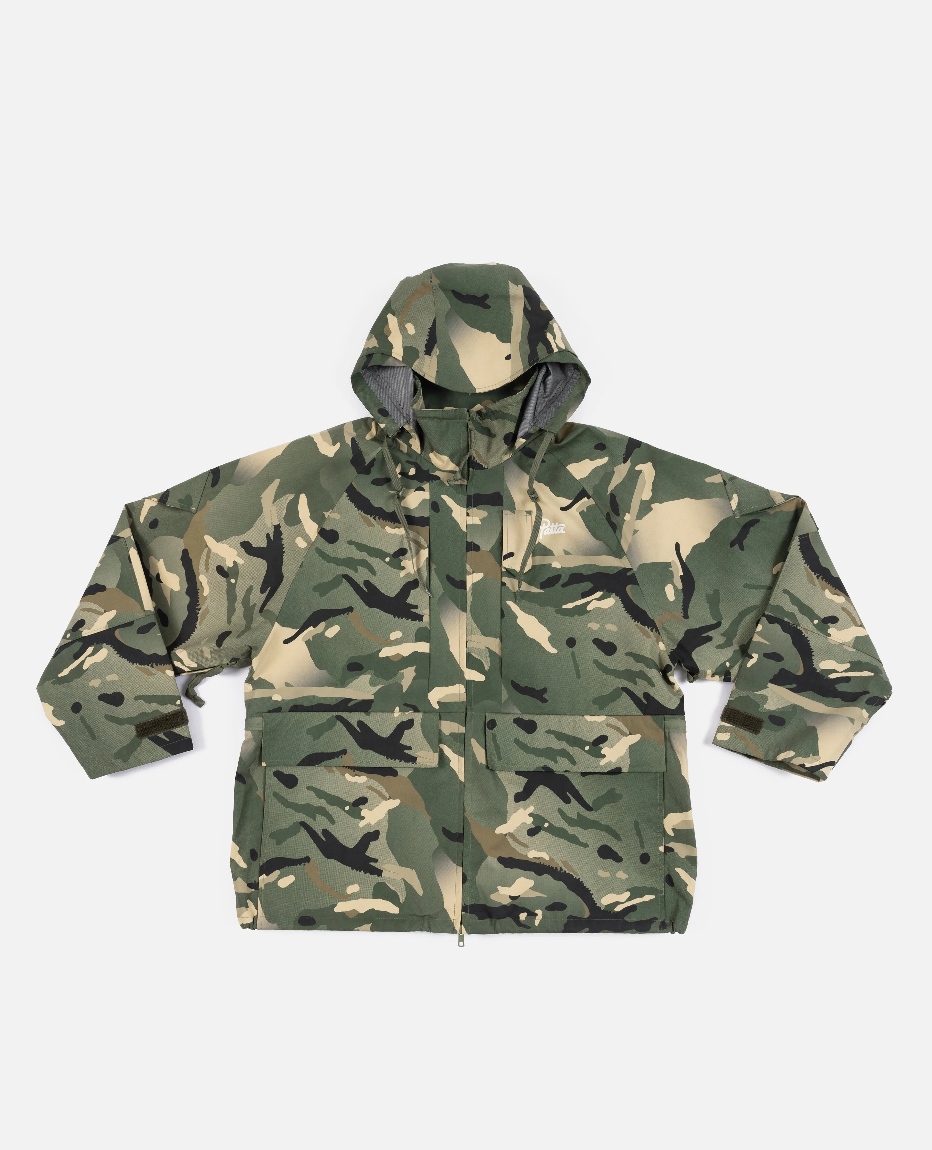 Patta Spray Camo Nylon Tactical Parka (Multi/Spray Camo) | Parallel