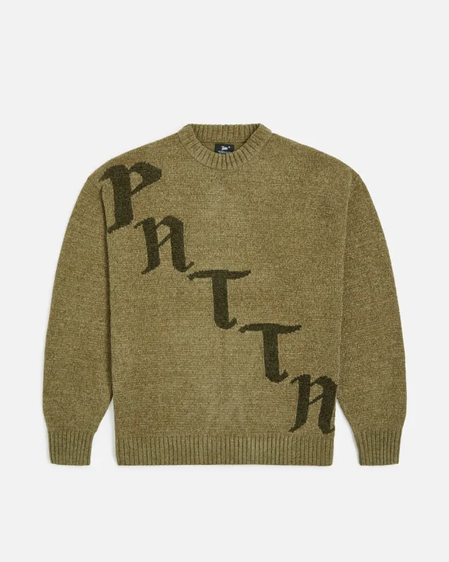 Patta Chenille Knitted Sweater (Sage) sold by Patta