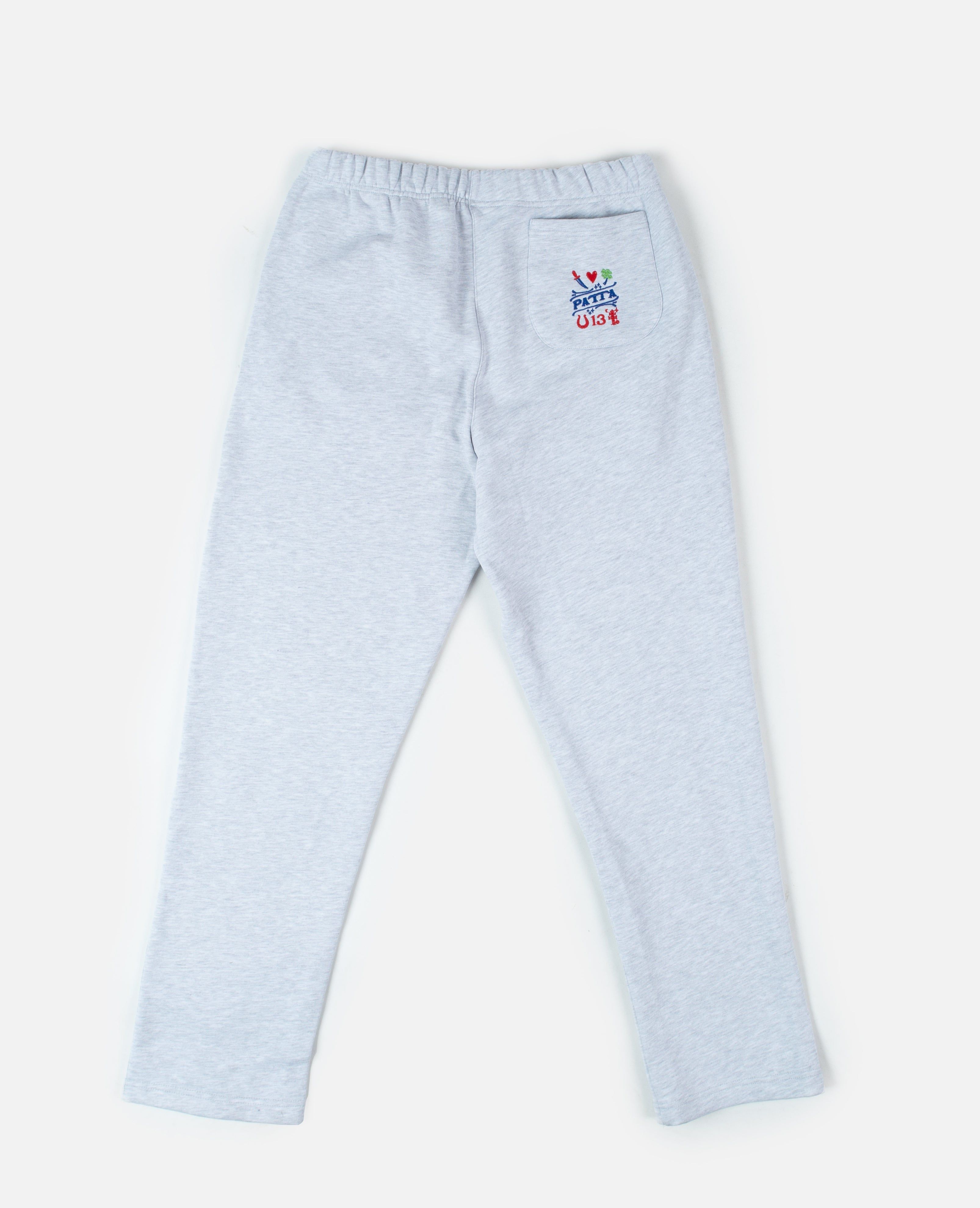 Patta Lucky Charm Straight Jogging Pants (Snow Melange Grey) sold by Patta product image thumbnail 6