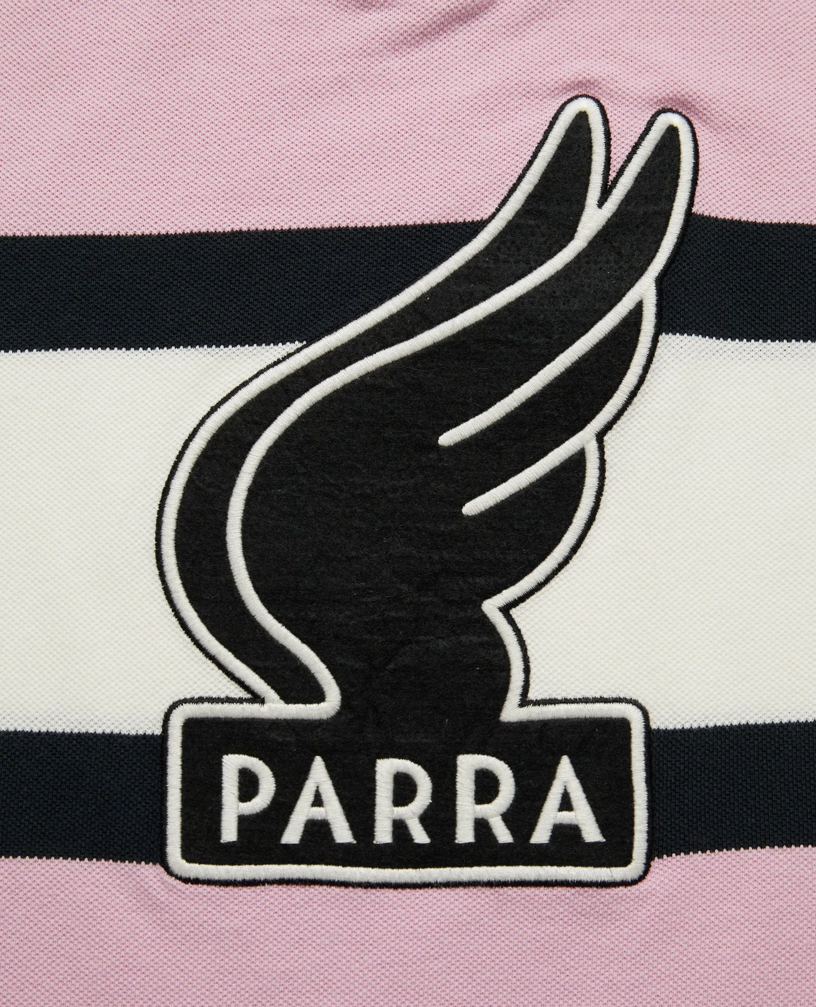 byParra Winged Logo Polo Shirt (Pink/Off White) sold by Patta product image thumbnail 2