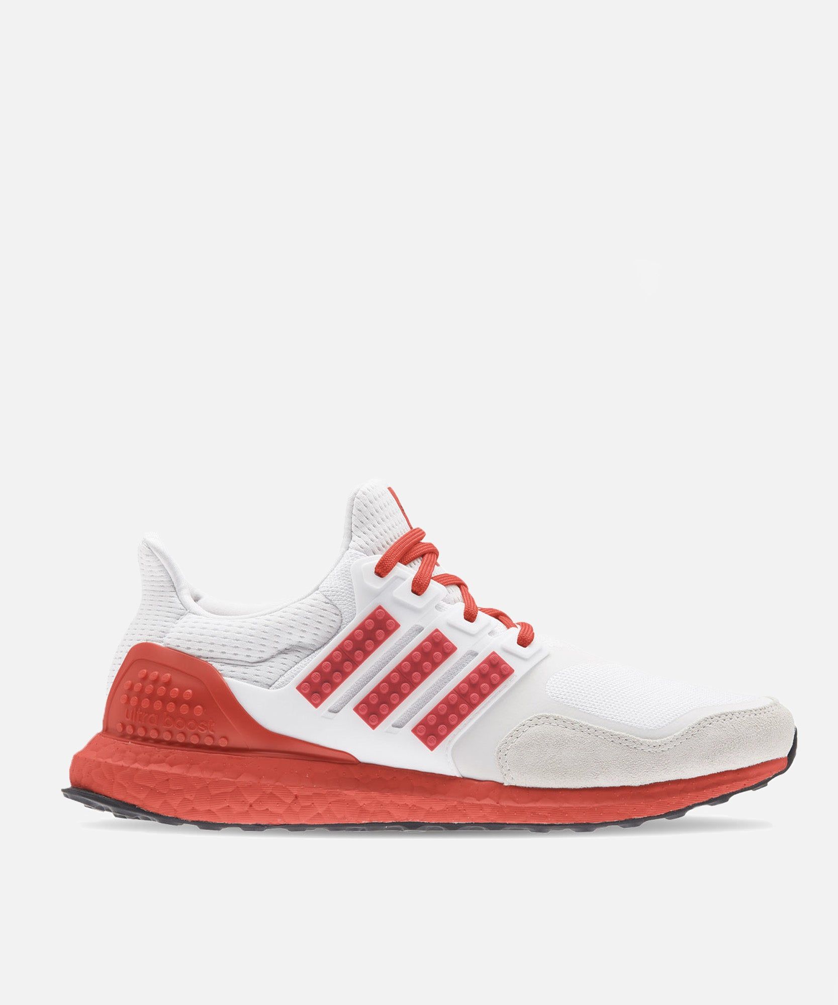 Adidas Ultraboost DNA X LEGO Colors (Cloud White/Red/Cloud White) sold by Patta