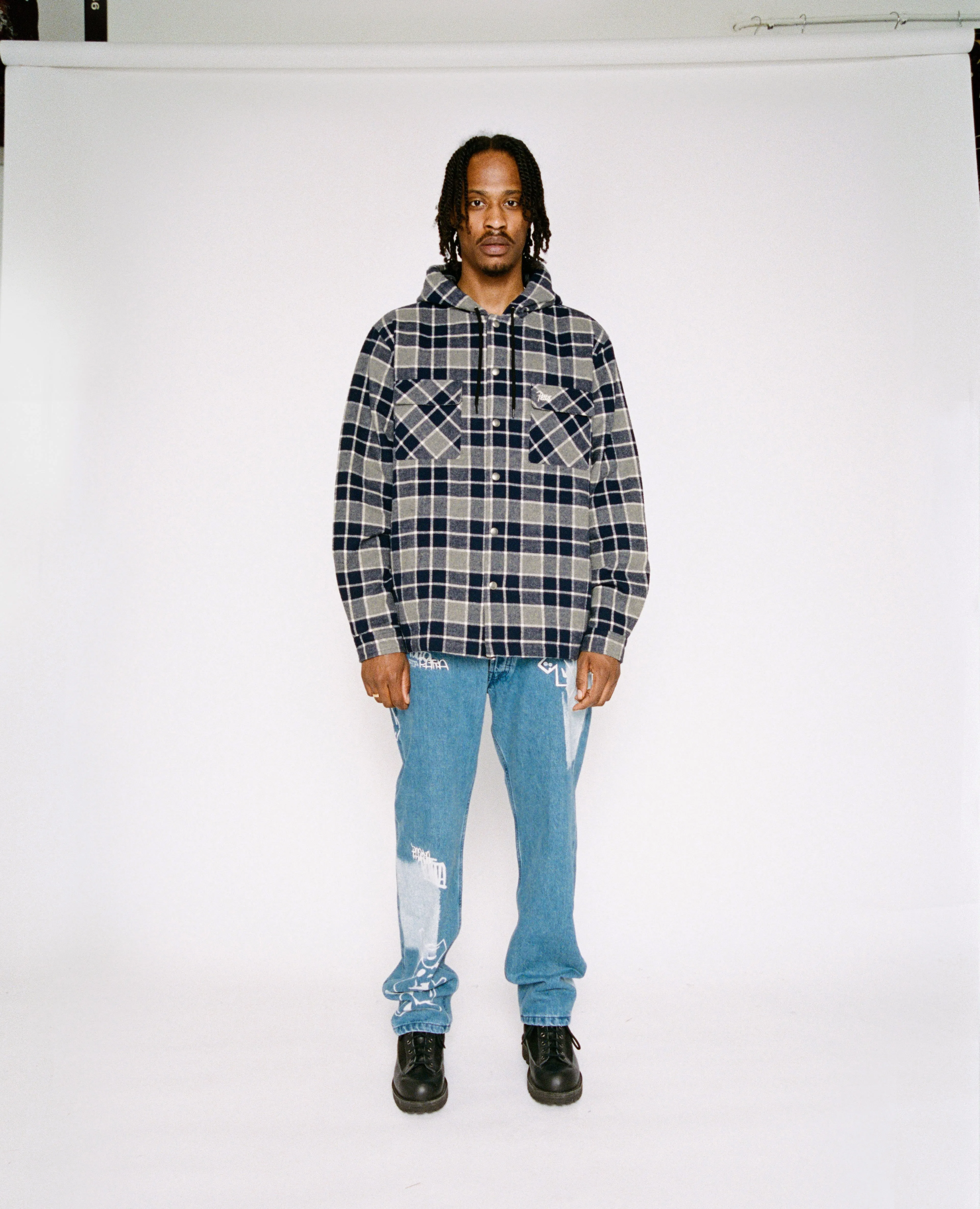 Patta Plaid Overshirt (Mourning Dove Check) sold by Patta product image thumbnail 3