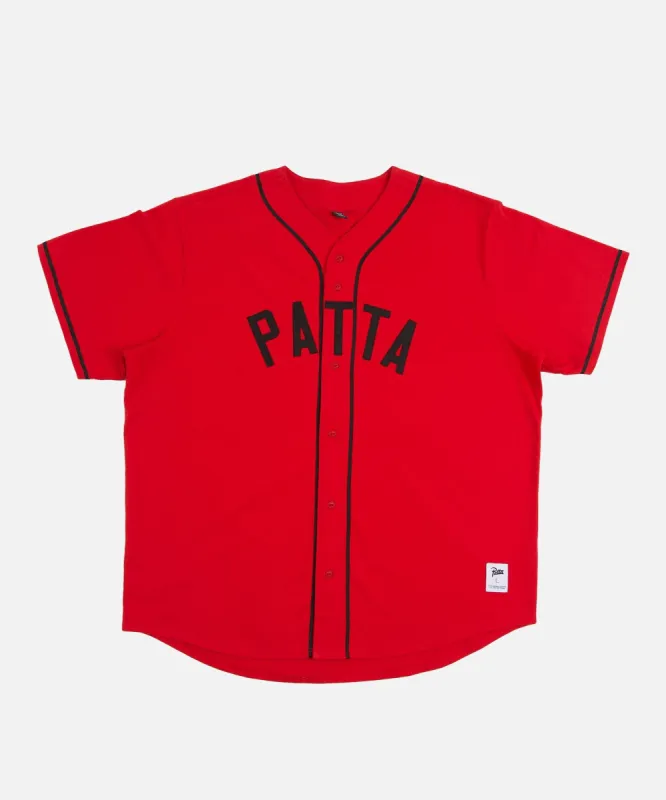 Patta Athletic Logo Baseball Shirt (Racing Red) made by Patta