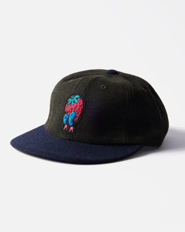 byParra Stupid Strawberry 6 Panel Hat (Hunter Green) sold by Patta