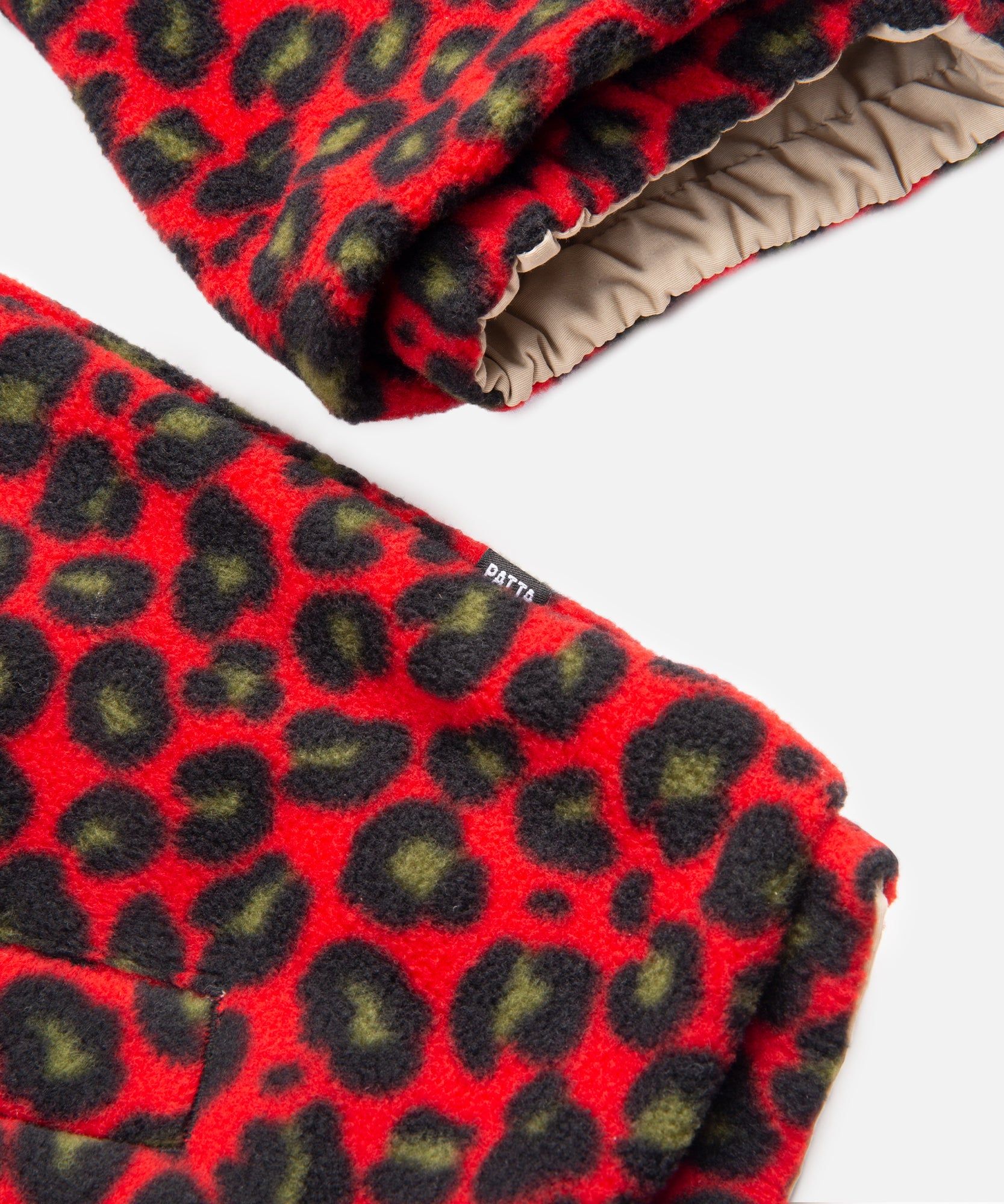 Patta Heritage Reversible Jacket (Oyster Grey/Red Leopard) sold by Patta product image thumbnail 8