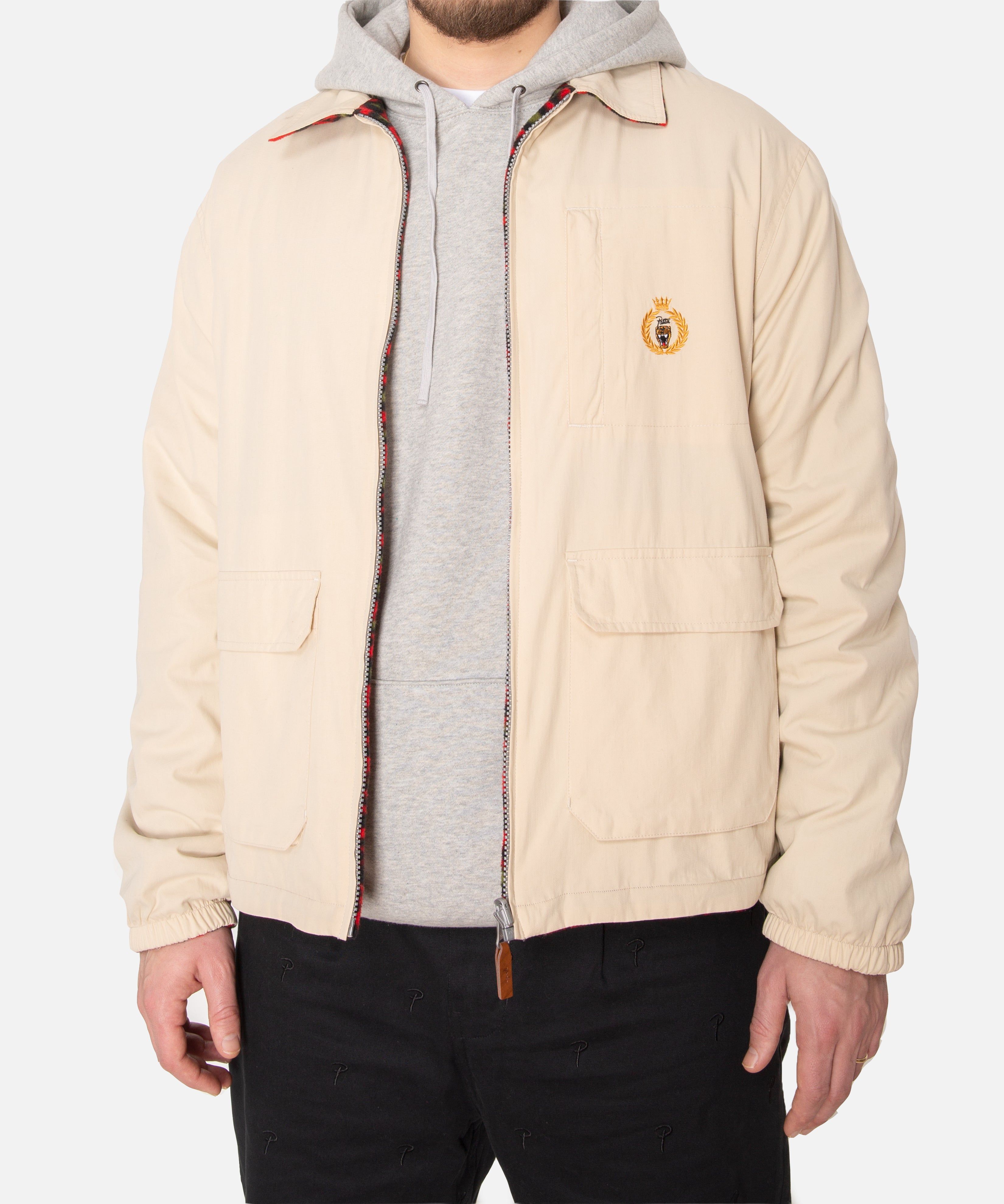 Patta Heritage Reversible Jacket (Oyster Grey/Red Leopard) sold by Patta product image thumbnail 2