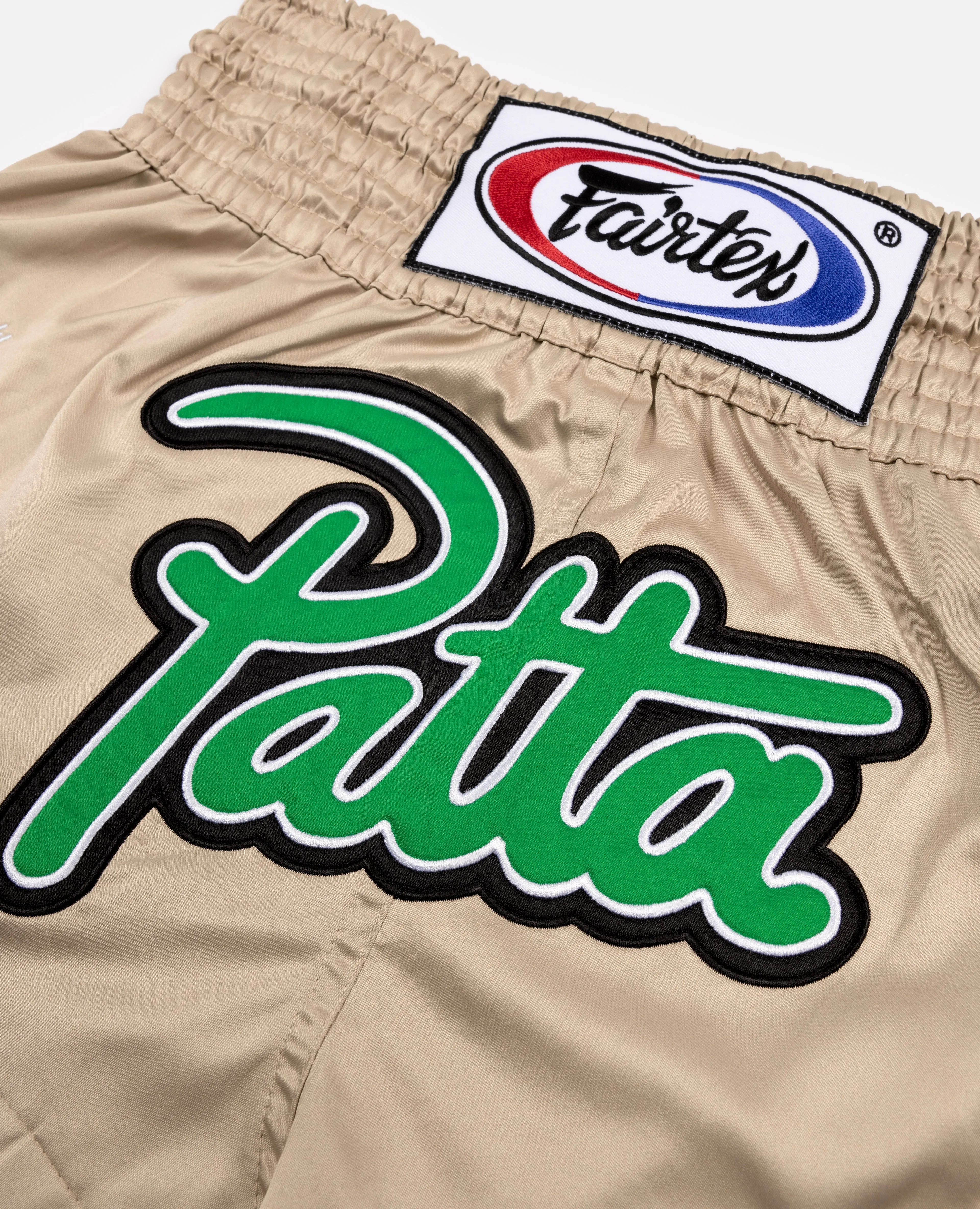 Patta x Fairtex Muay Thai Shorts (Gold/Jolly Green) sold by Patta product image thumbnail 4