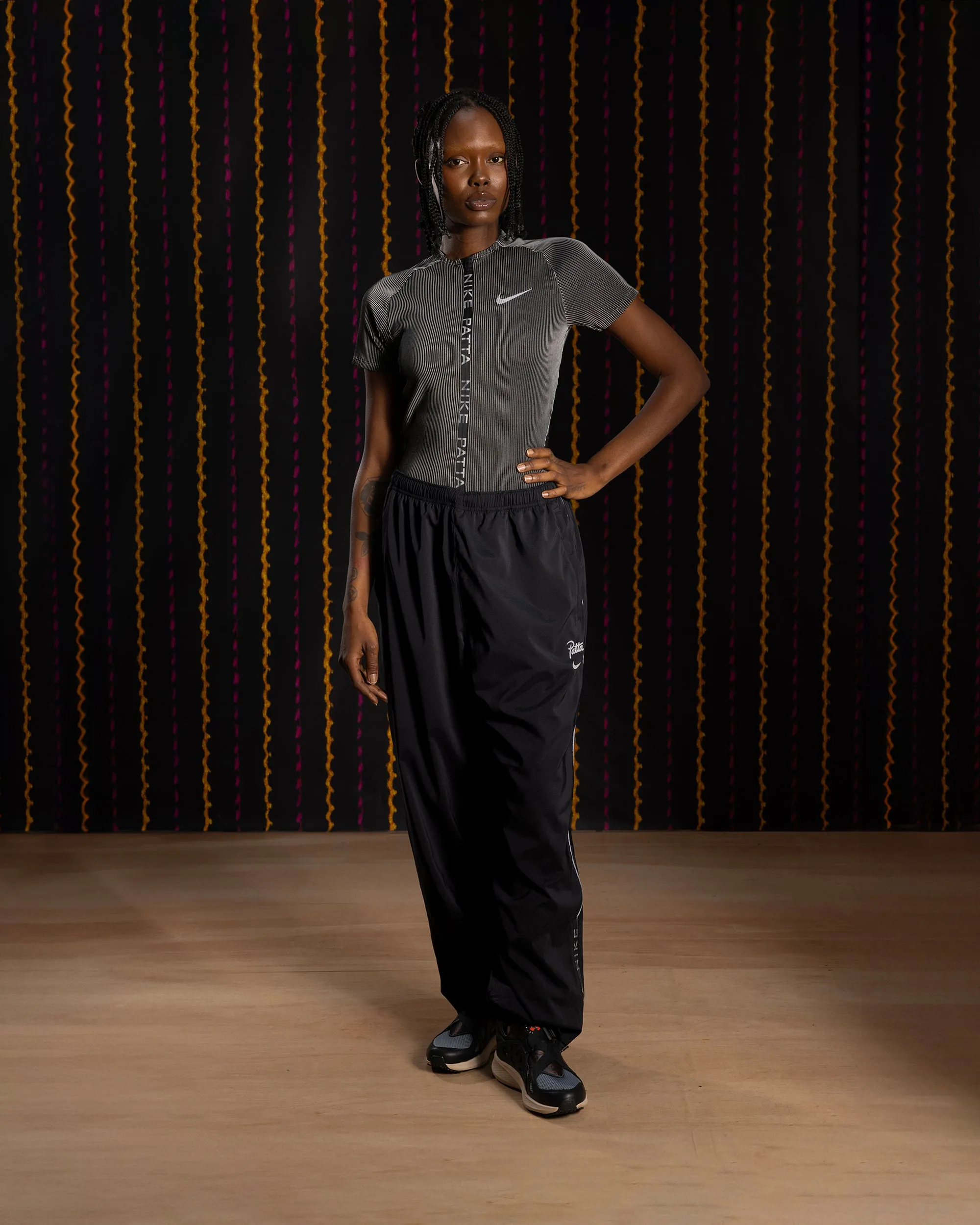 Nike x Patta Running Team Track Pants (Black) sold by Patta product image thumbnail 3