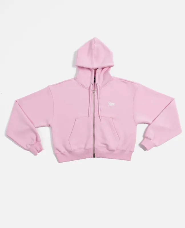 Patta Femme Basic Cropped Zip Hooded Sweater (Cradle Pink) sold by Patta