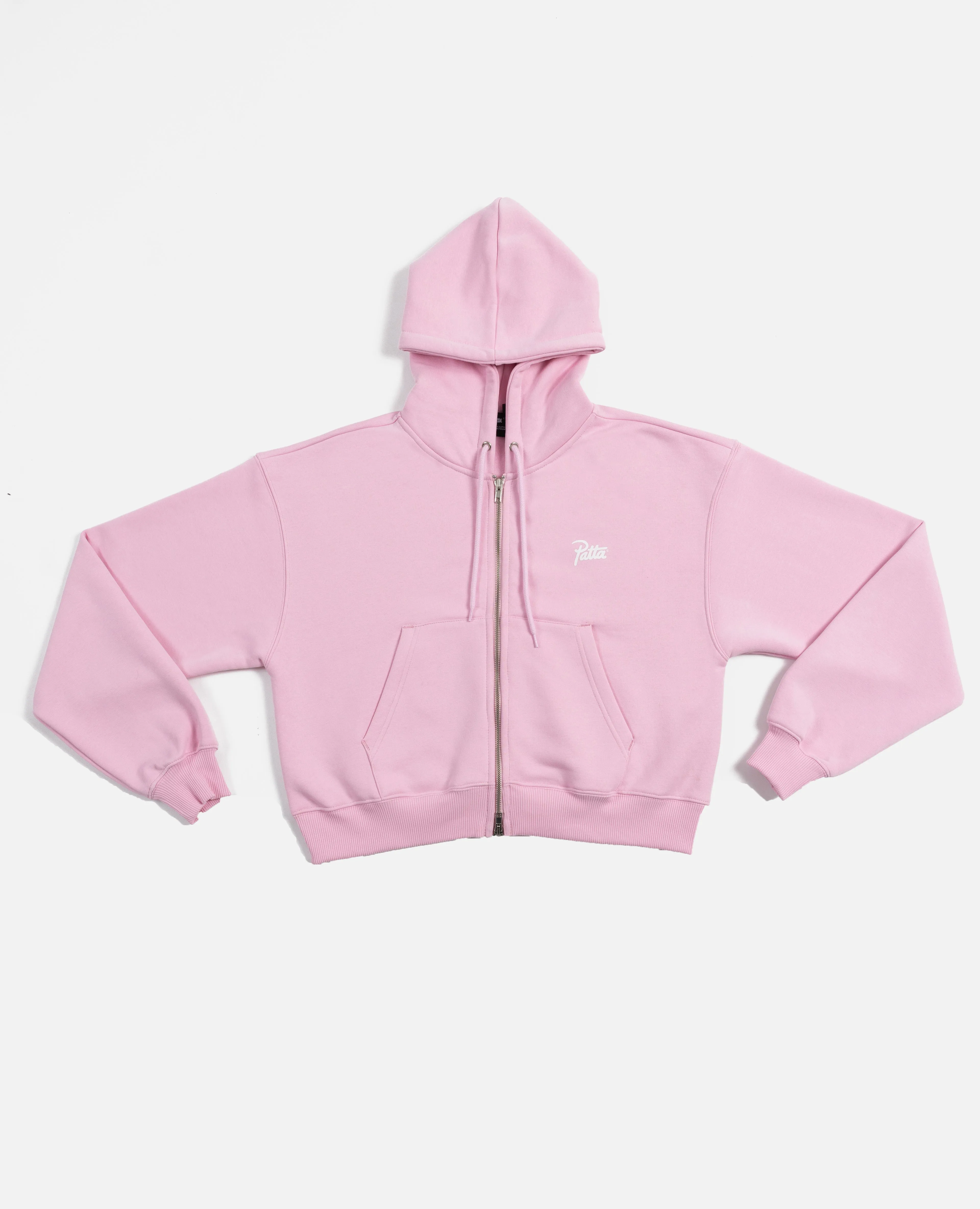Patta Femme Basic Cropped Zip Hooded Sweater (Cradle Pink) sold by Patta