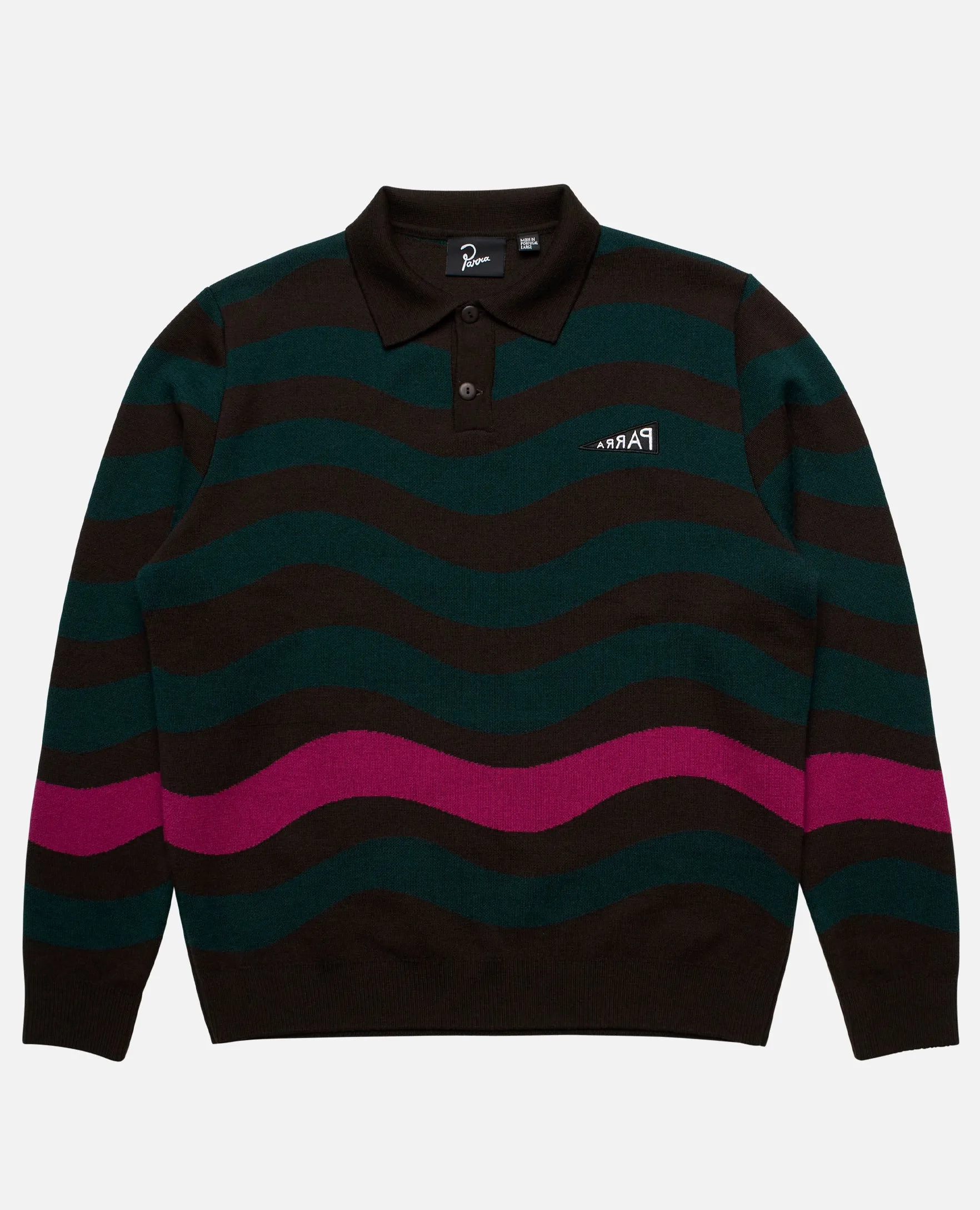byParra One Weird Wave Knitted Pullover (Chocolate) sold by Patta
