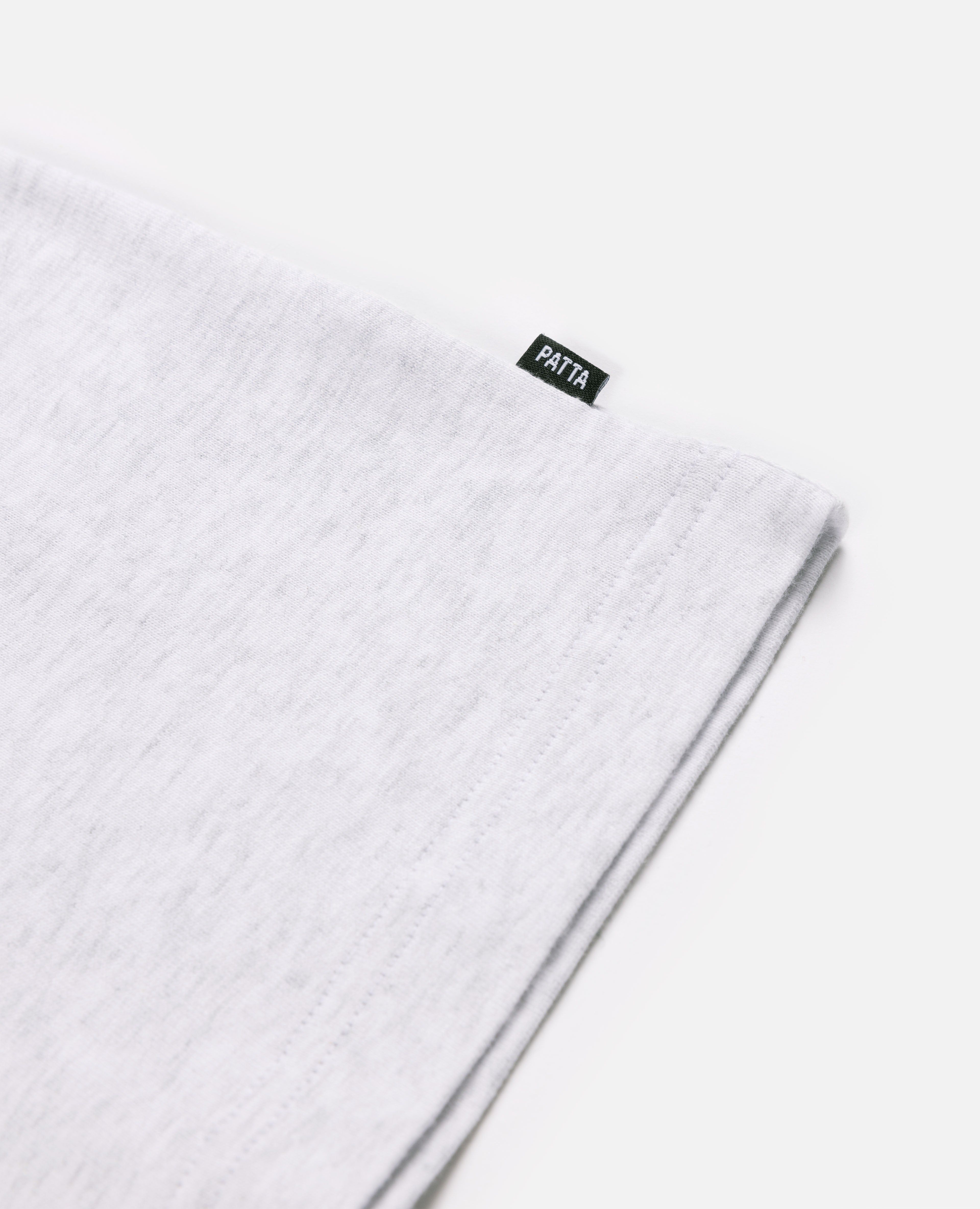 Patta Basic Script P T- Shirt (Snow Melange Grey) sold by Patta product image thumbnail 4