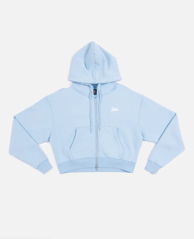 Patta Femme Basic Crop Zip Up Hooded Sweater (Blue Bell) sold by Patta
