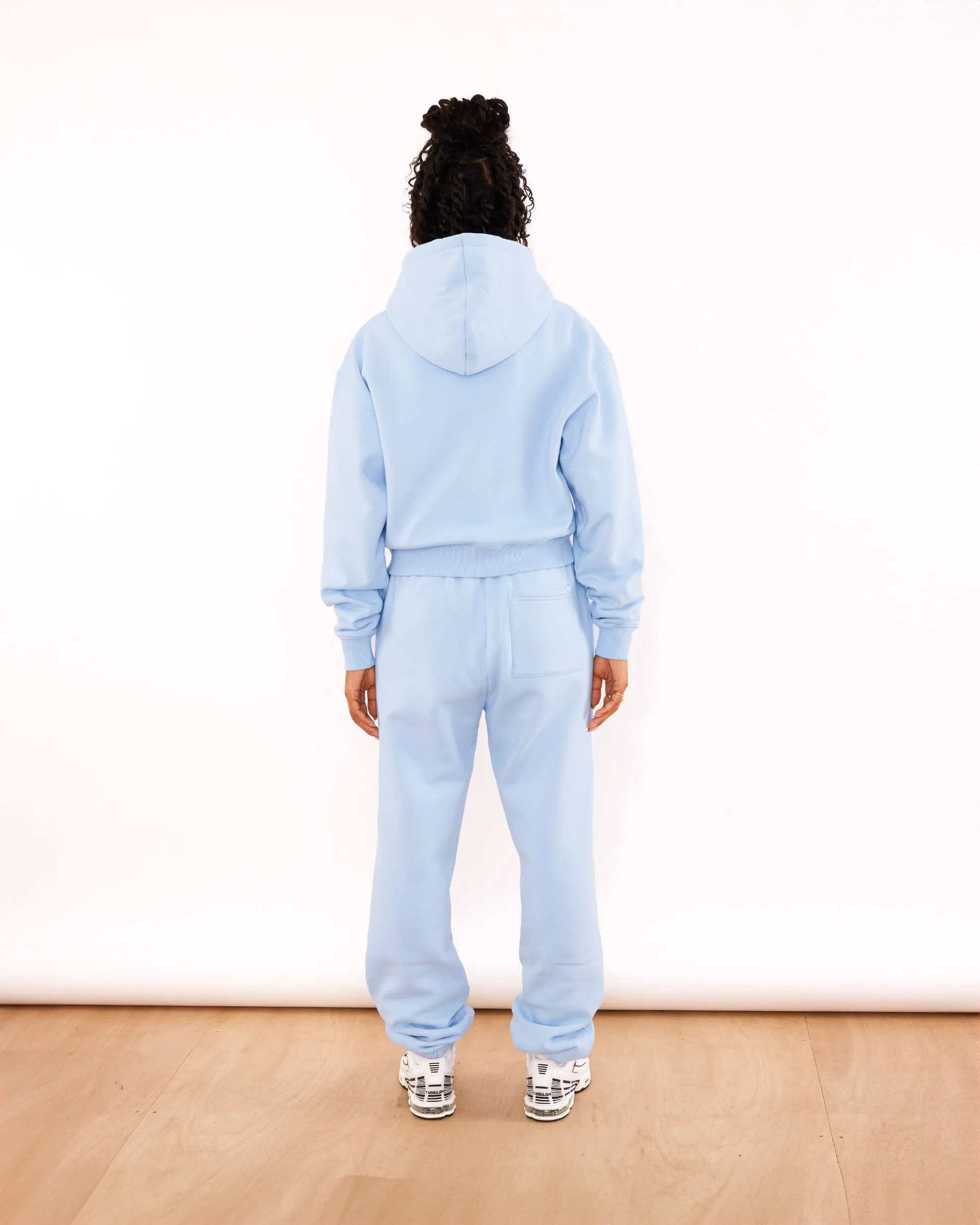Patta Femme Basic Crop Zip Up Hooded Sweater (Blue Bell) sold by Patta product image thumbnail 3