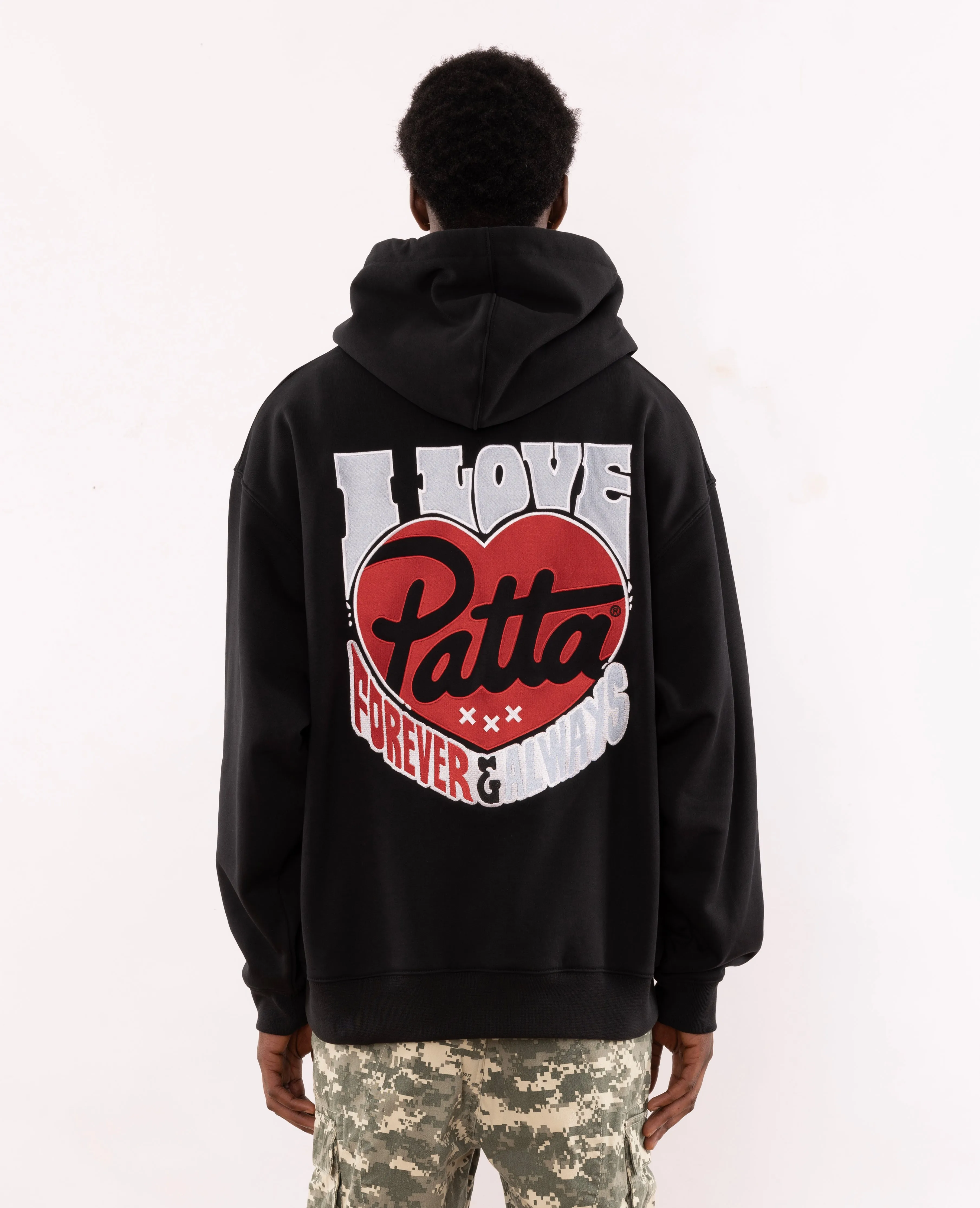 Patta Fovever And Always Boxy Hooded Sweater (Black) sold by Patta product image thumbnail 4