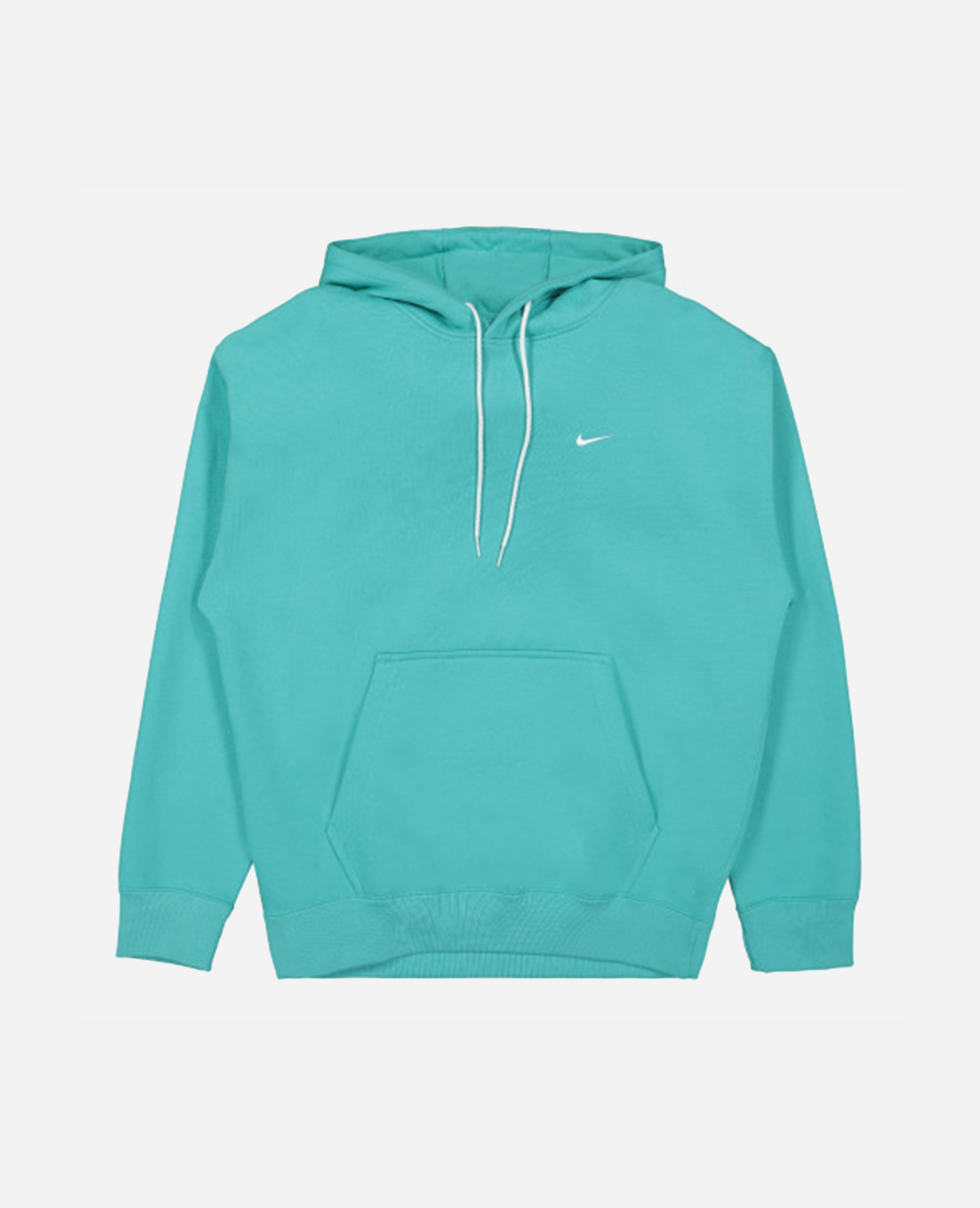 NikeLab Solo Swoosh Fleece Hooded Sweater (Washed Teal/White) sold by Patta