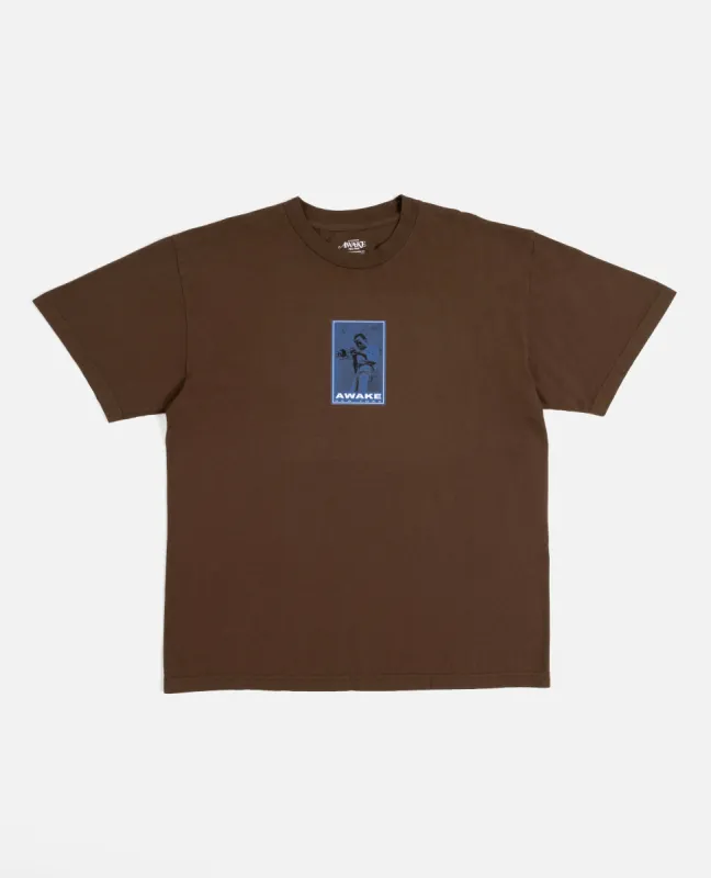 Awake NY Miles Davis Printed Short Sleeve Tee (Brown) sold by Patta