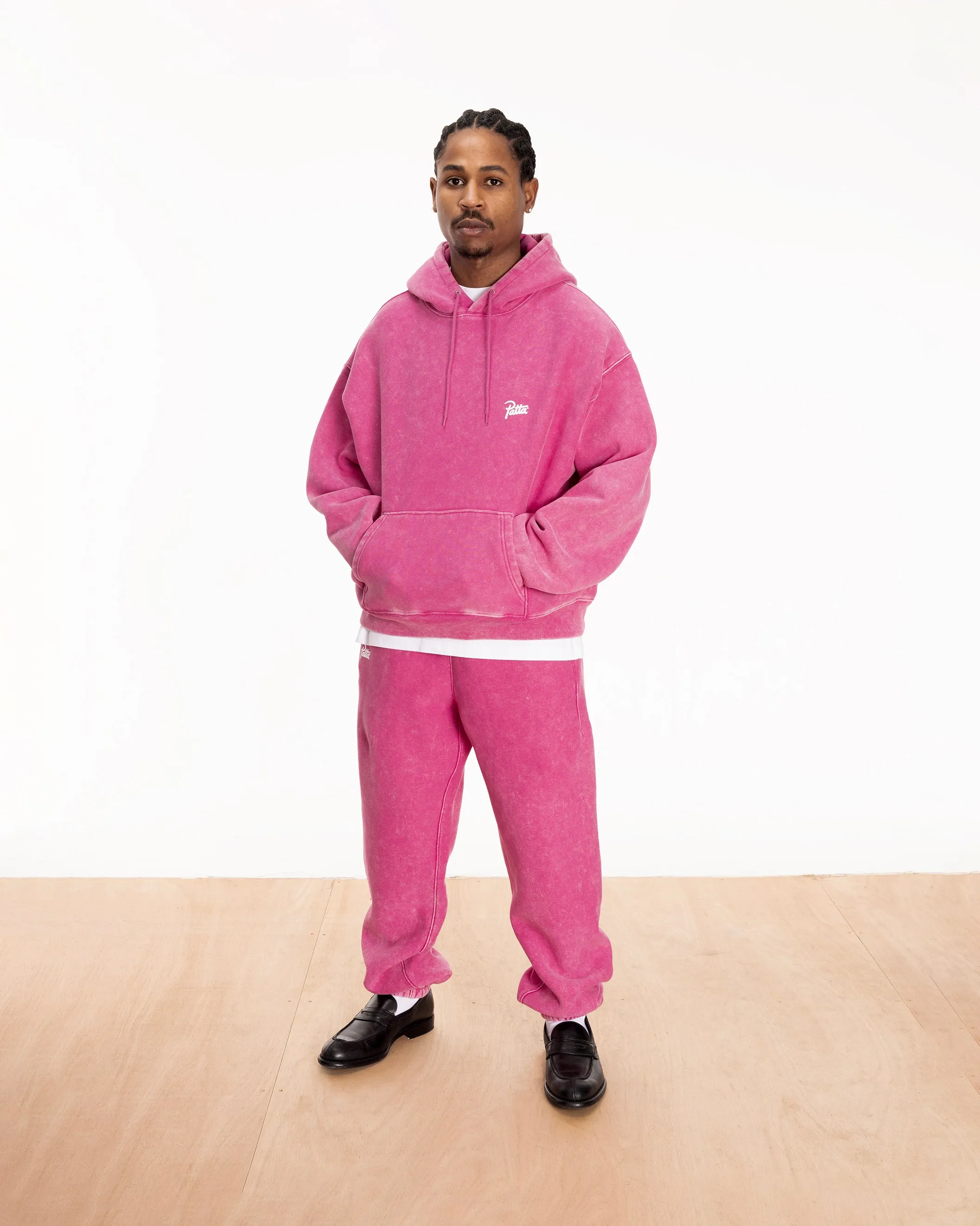 Patta Classic Washed Hooded Sweater (Fuchsia Red) sold by Patta product image thumbnail 2