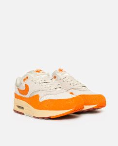 WMNS Nike Air Max 1 (Light Bone/Magma Orange-Neutral Grey) sold by Patta
