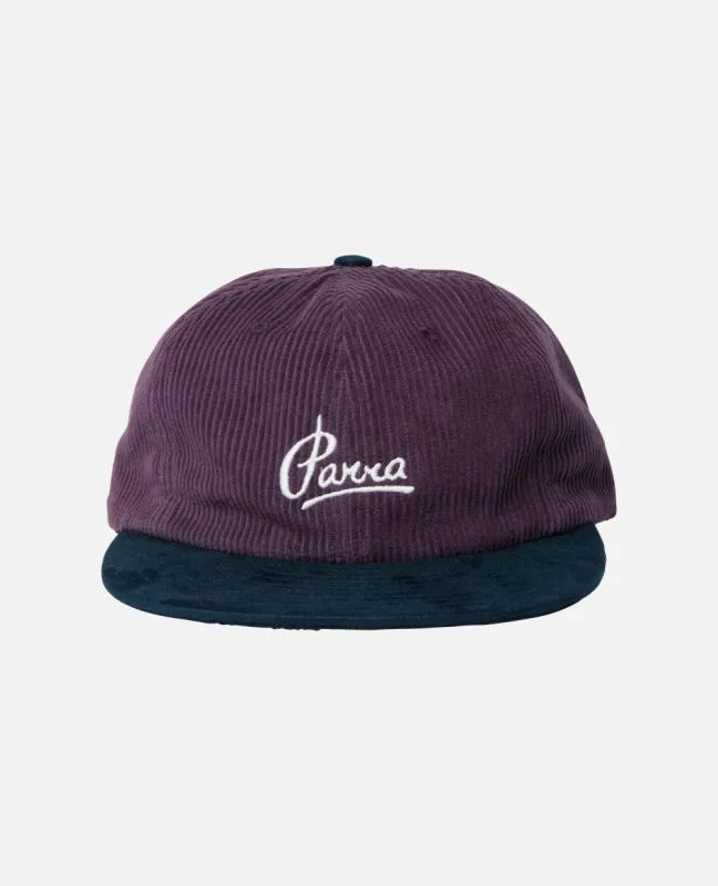 byParra Painters Script Corduroy 6 Panel Hat (Purple) made by Patta