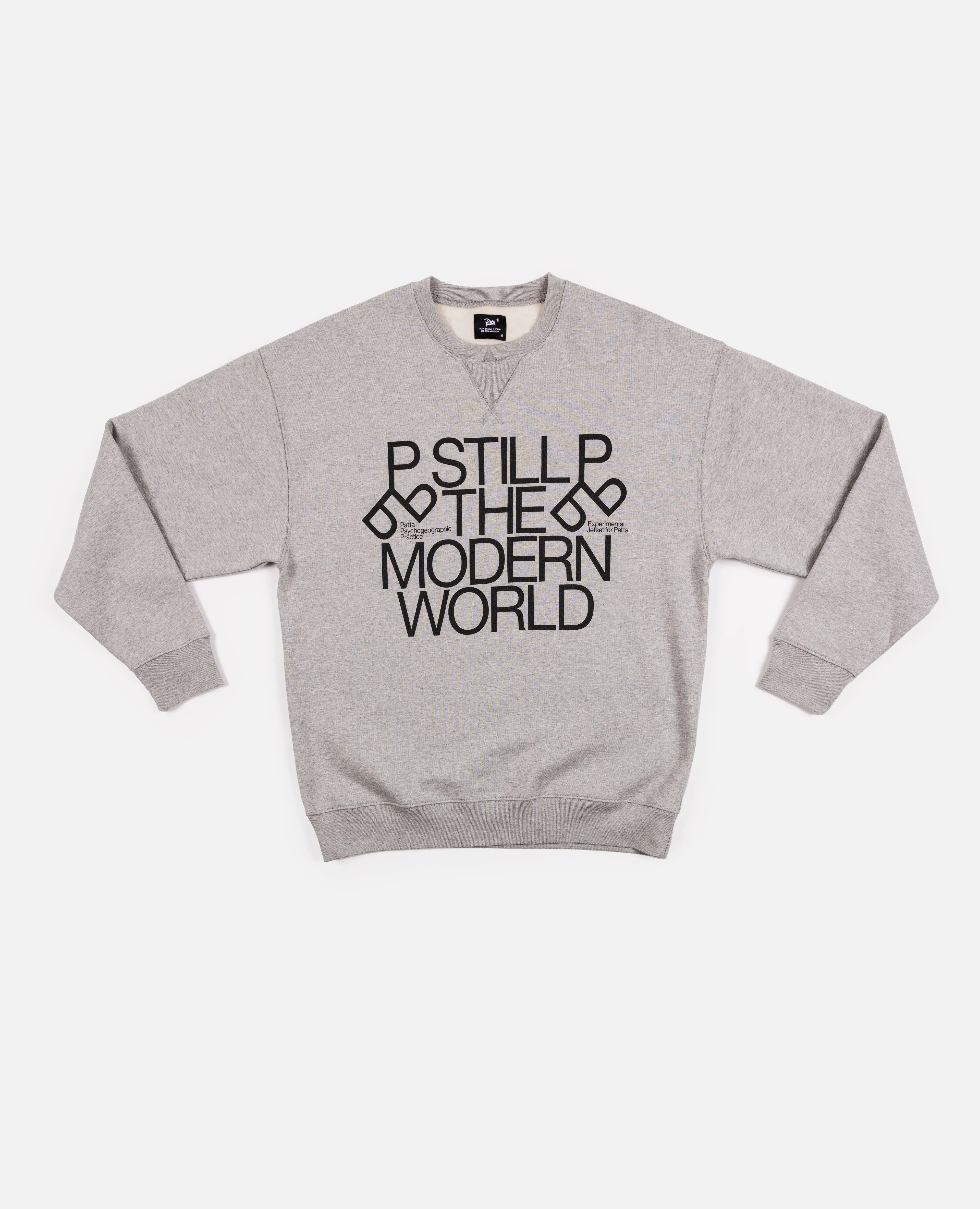 Patta x Experimental Jetset Crewneck Sweater (Melange Grey) sold by Patta
