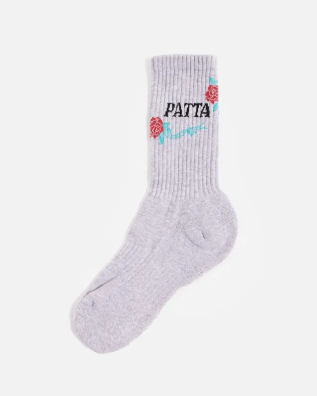 Patta Rose Sports Socks (Melange Grey) sold by Patta