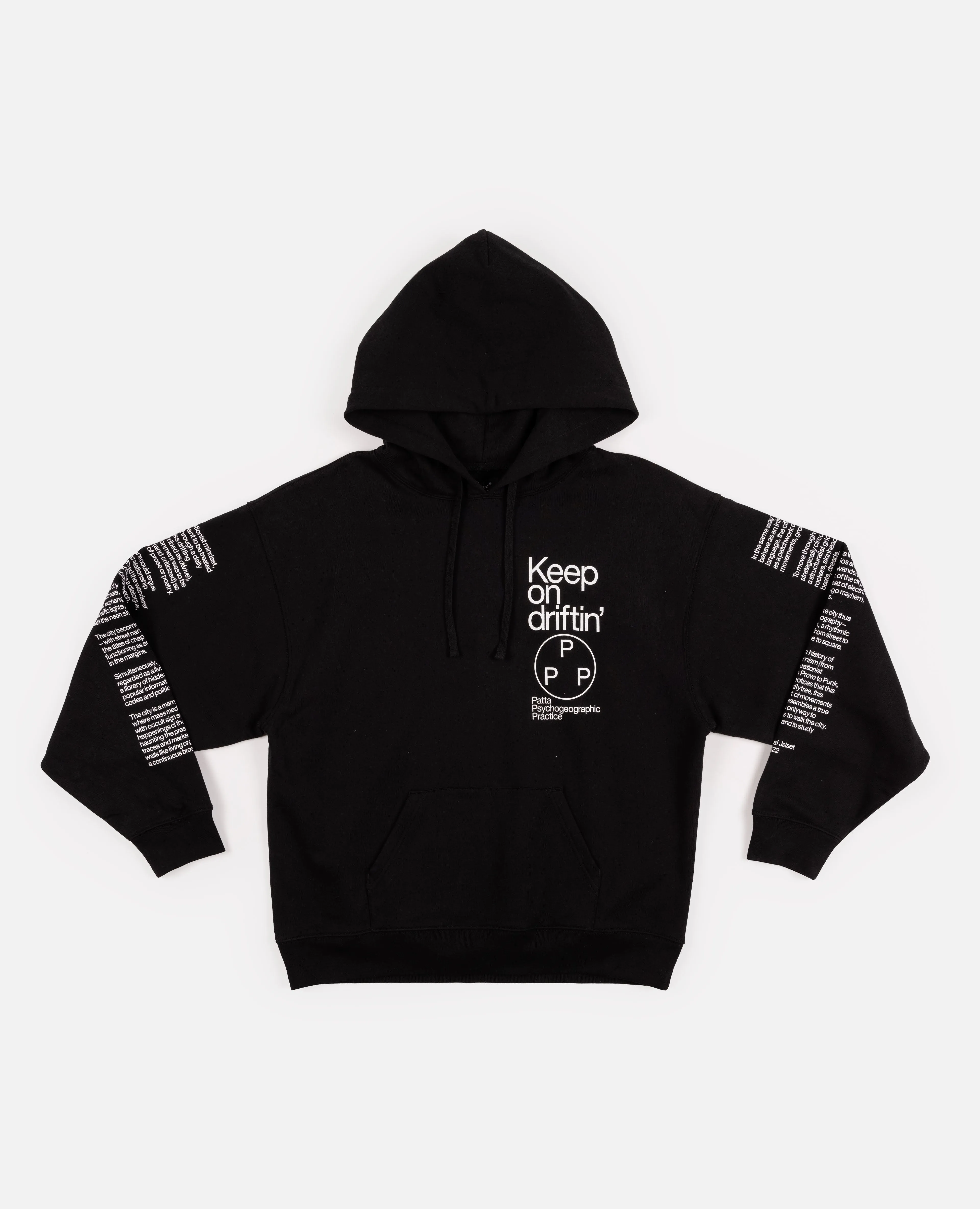 Patta x Experimental Jetset Boxy Hooded Sweater (Black) sold by Patta