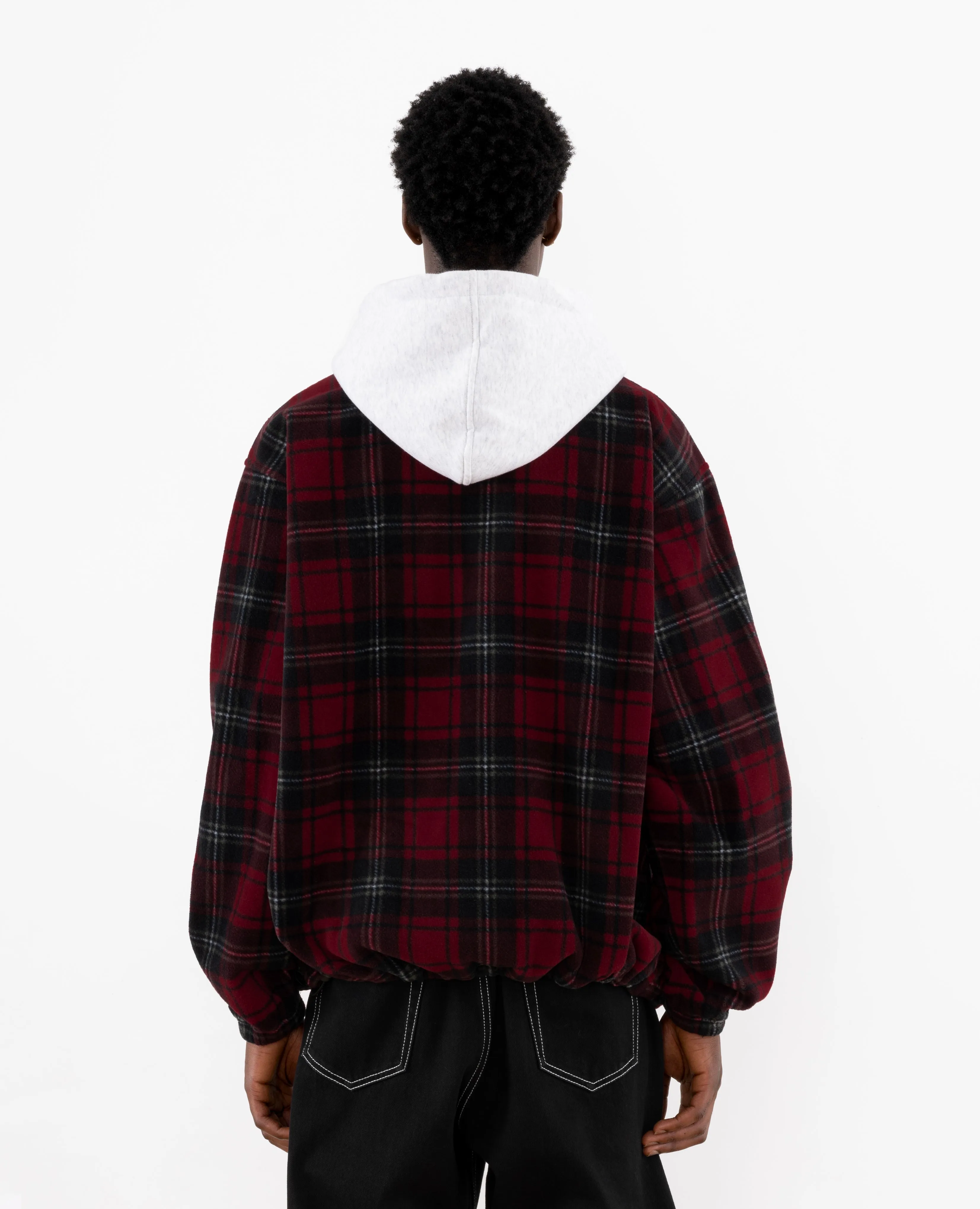 Patta Tartan Fleece Hooded Sweater (Multi/Biking Red) sold by Patta product image thumbnail 3