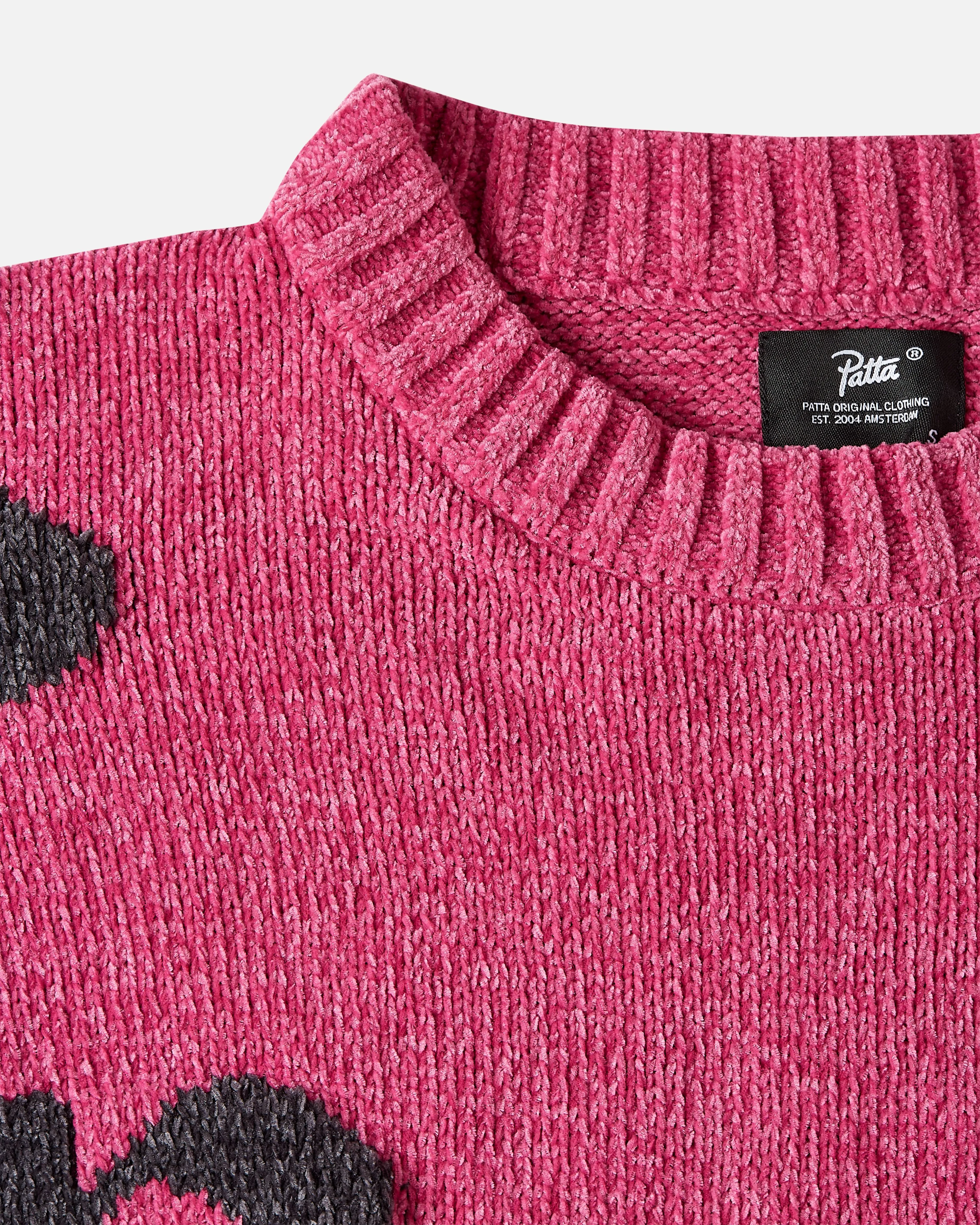 Patta Chenille Knitted Sweater (Fuchsia Red) sold by Patta product image thumbnail 4