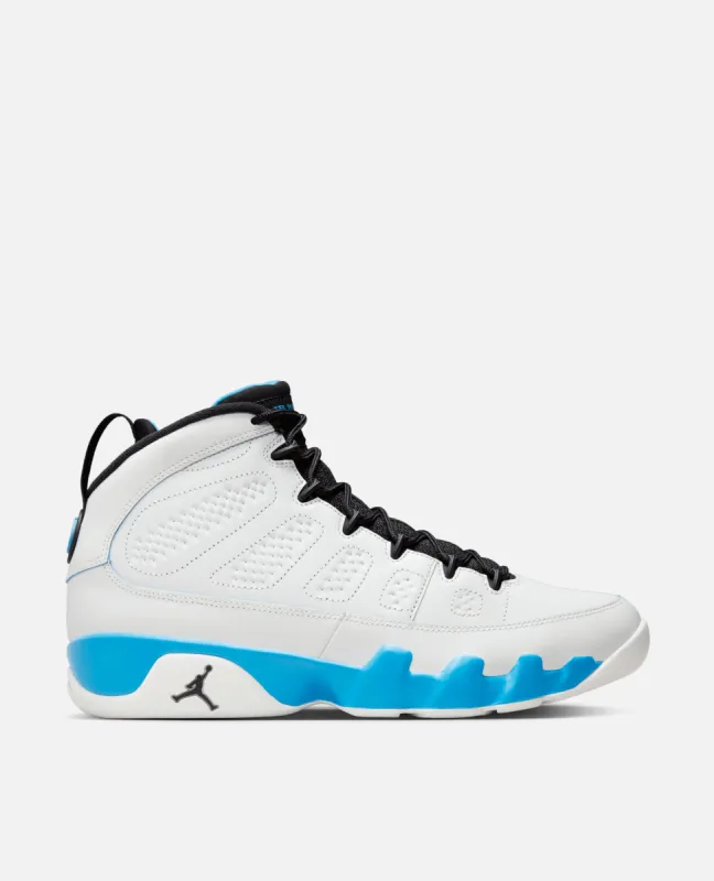 Nike Air Jordan 9 Retro (Summit White/Black-Dark Powder Blue) sold by Patta