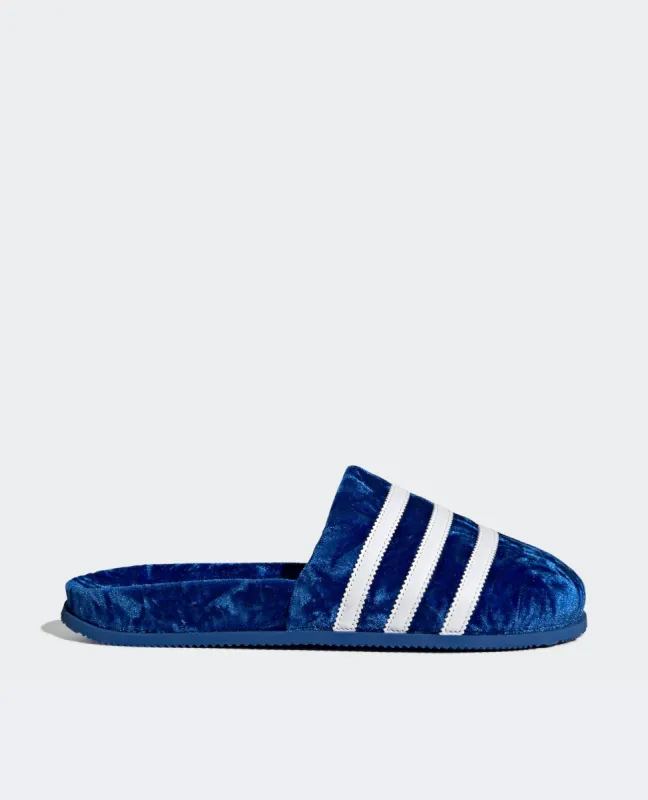 Adidas Adimule Velvet Slides (Blue) sold by Patta