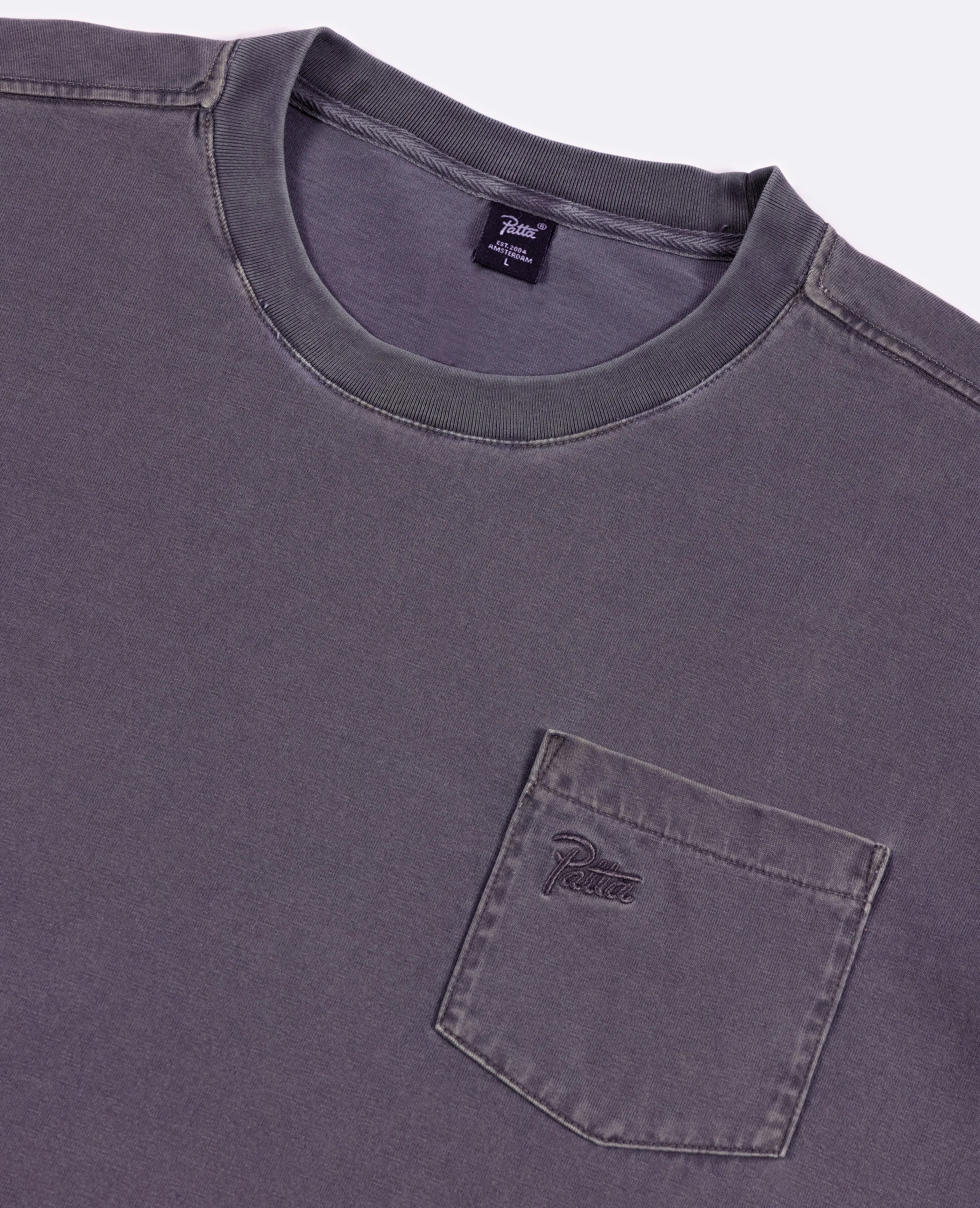 Basic Washed Pocket Longsleeve T-Shirt (Odyssey Gray) sold by Patta product image thumbnail 3