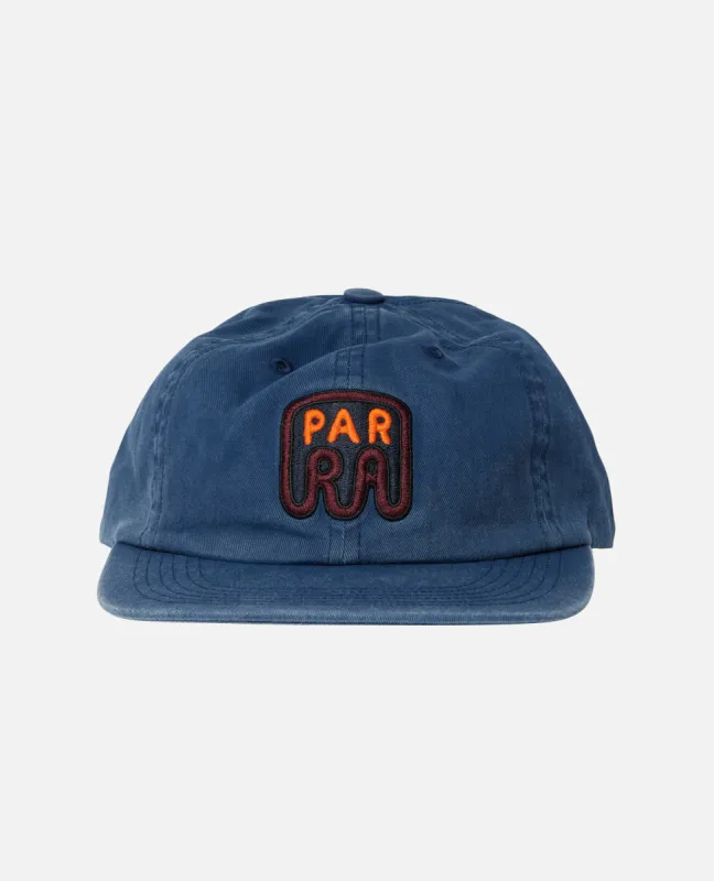 byParra Fast Food Logo 6 Panel Hat (Navy Blue) sold by Patta
