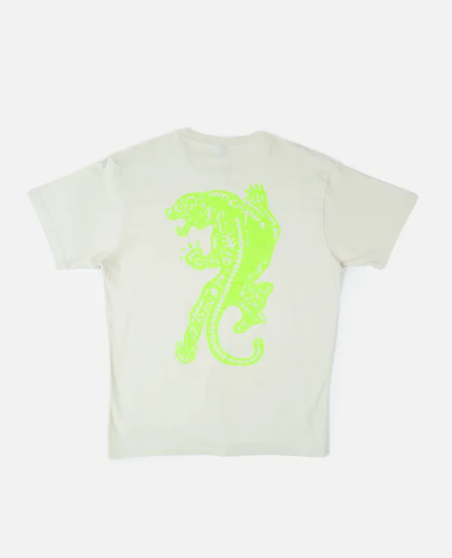 Patta Block Print Panther T-Shirt (Silver Birch) sold by Patta