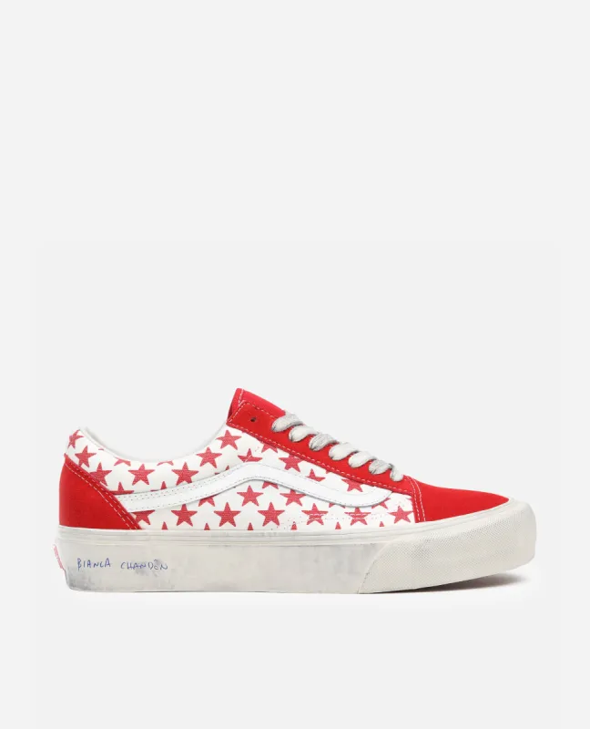 Vans Vault UA Old Skool LX x Bianca Chandon (Stressed Red/White) sold by Patta