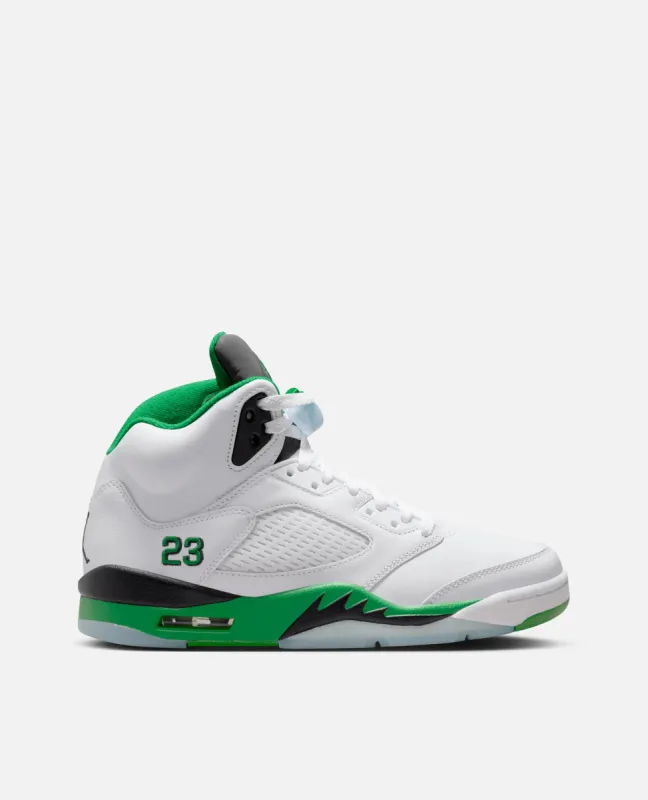 Nike WMNS Air Jordan 5 Retro (White/Lucky Green-Black-Ice Blue) sold by Patta