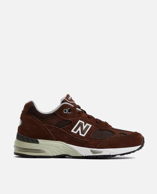 New Balance WMNS W991BGW (Mocha Brown/White) sold by Patta