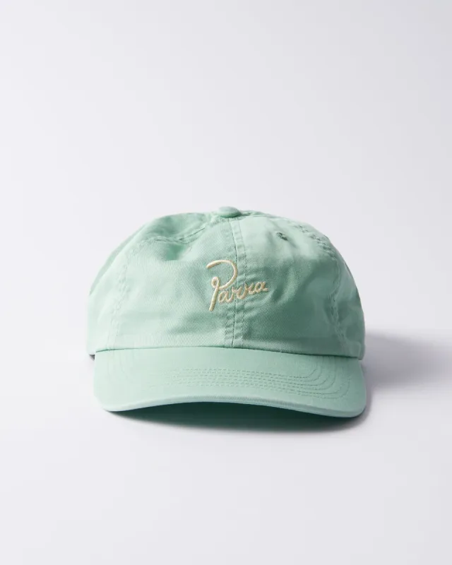 ByParra Script Logo 6 Panel Hat (Sage Green) sold by Patta