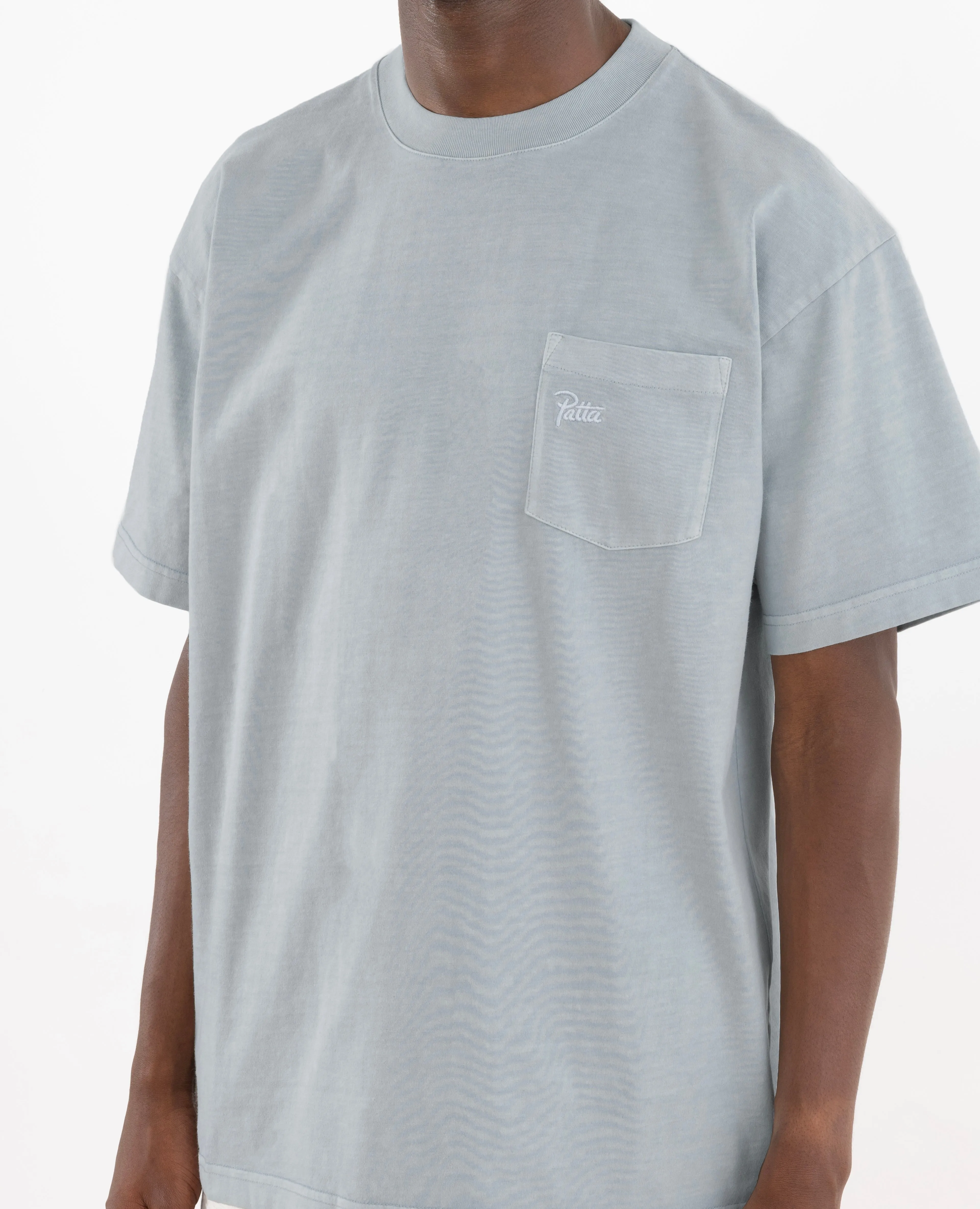 Patta Basic Washed Pocket T-Shirt (Pearl Blue) sold by Patta product image thumbnail 3