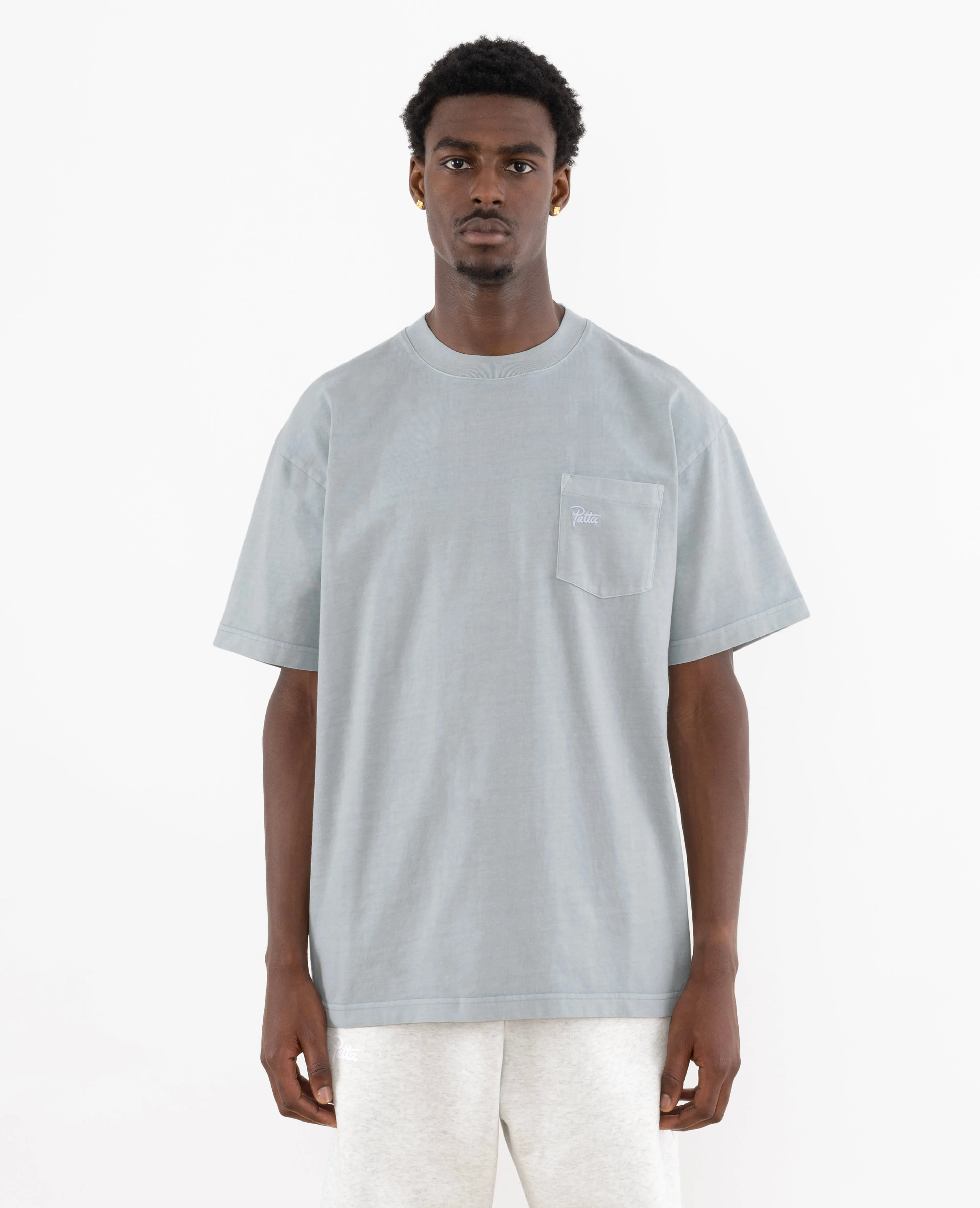 Patta Basic Washed Pocket T-Shirt (Pearl Blue) sold by Patta product image thumbnail 2