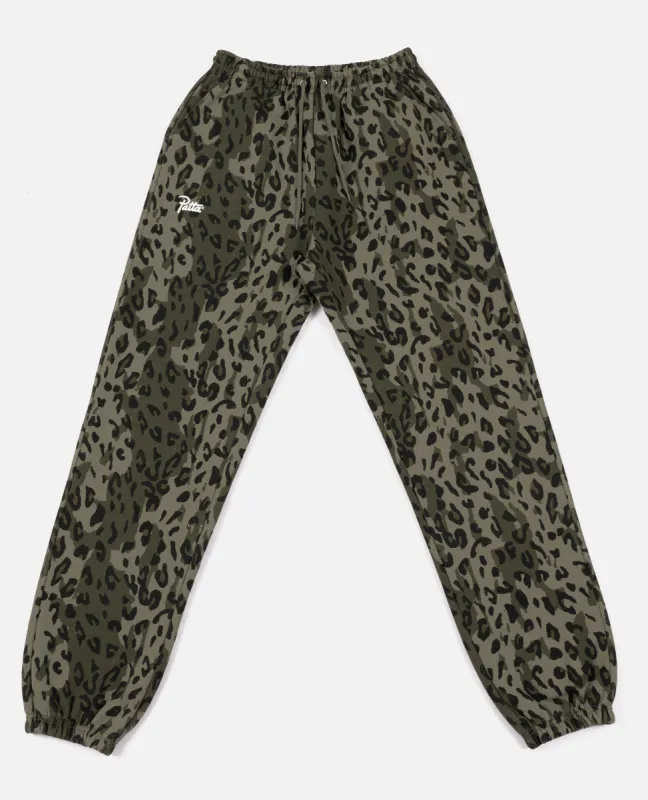 Patta Femme Leopard Jogging Pants (Dusty Olive) sold by Patta