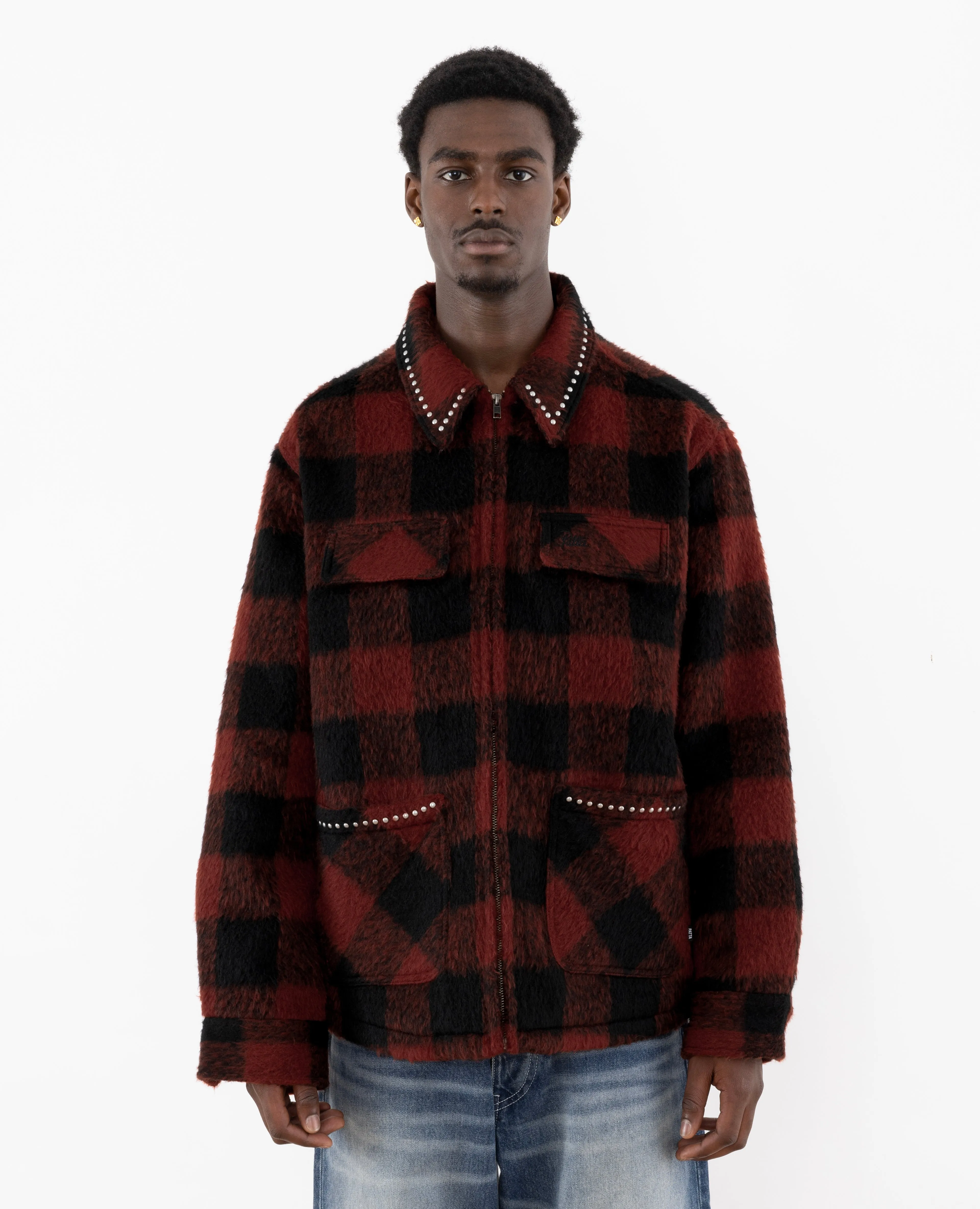 Patta Check Car Coat (Multi/Biking Red) sold by Patta product image thumbnail 2