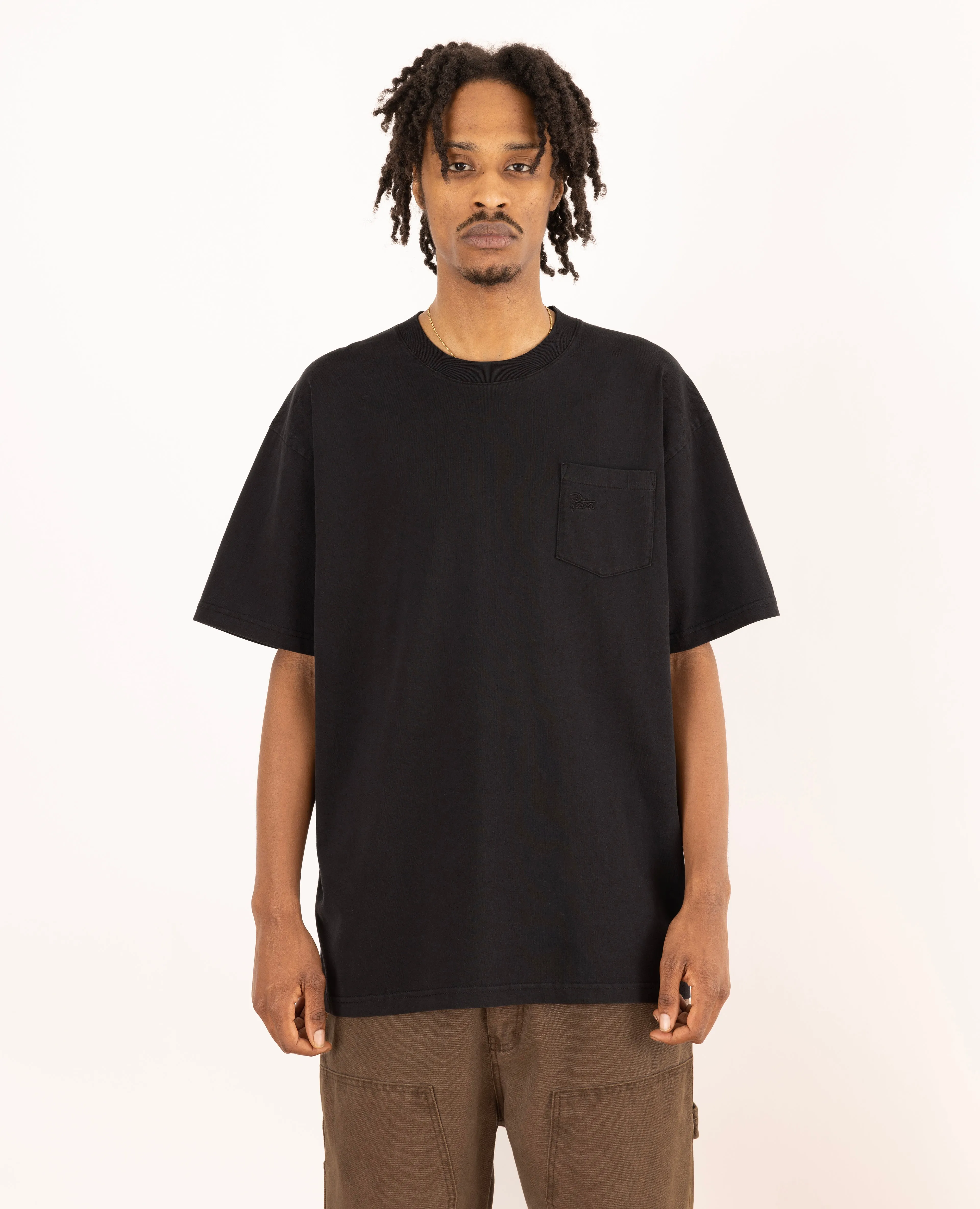 Patta Basic Washed Pocket T-Shirt (Black) sold by Patta product image thumbnail 2