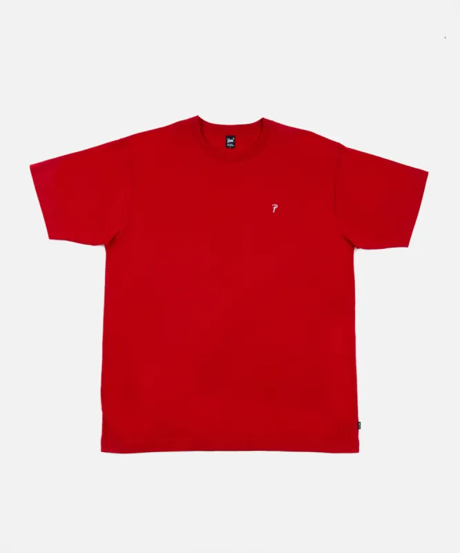 Patta Basic Script P T-Shirt (Barbados Cherry) sold by Patta