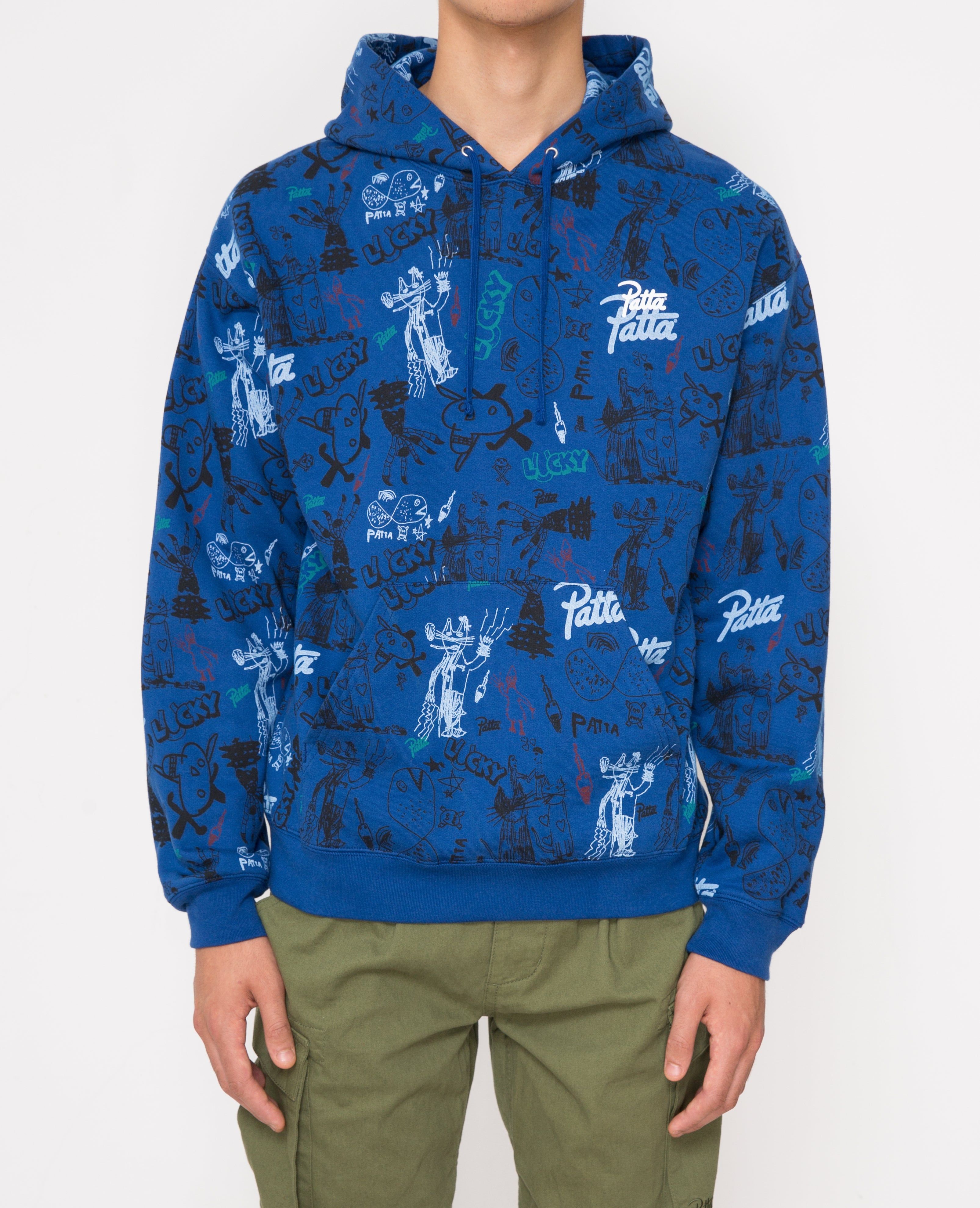 Patta Father & Son Hooded Sweater (Sodalite Blue/Multi) sold by Patta