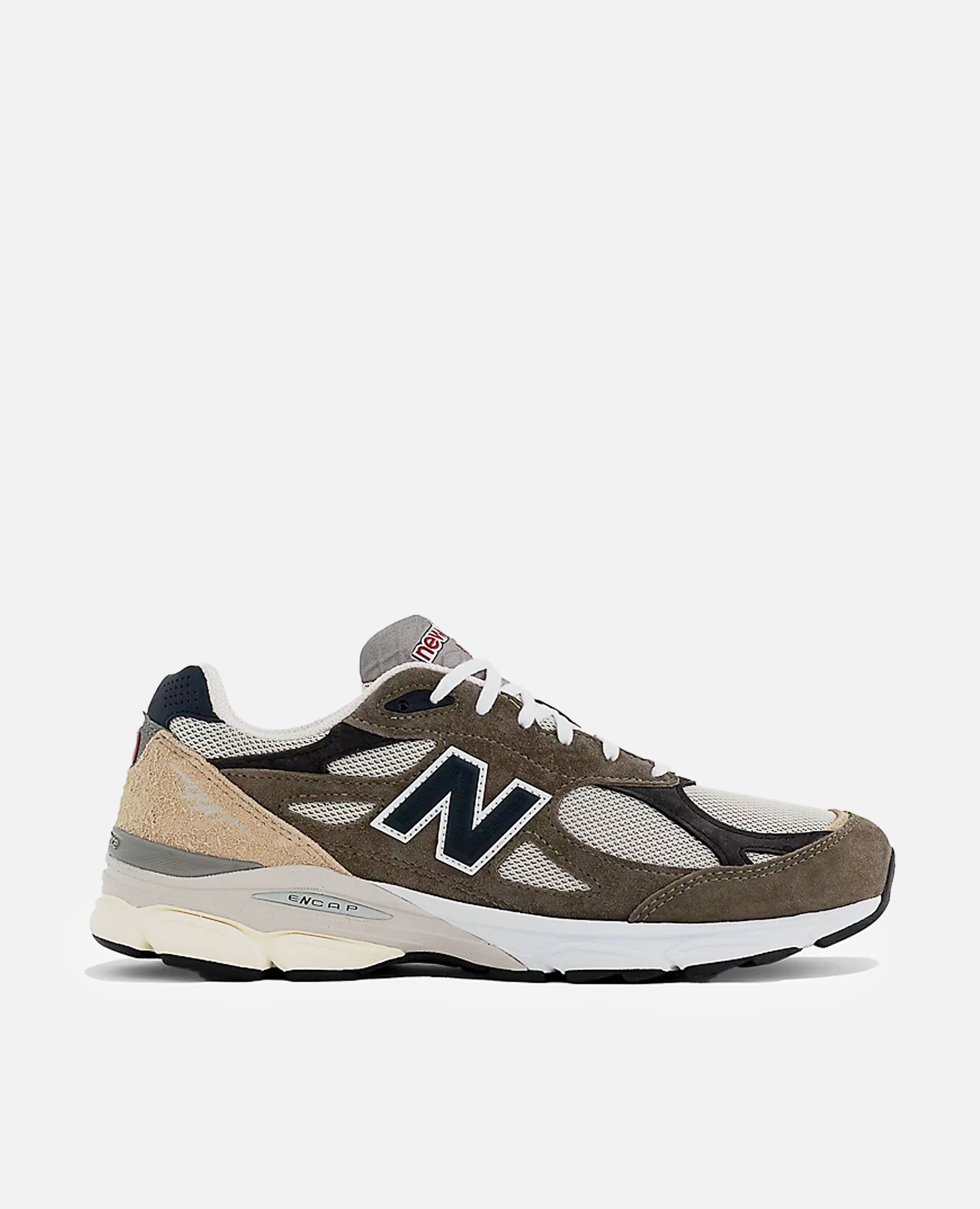 New Balance 990v3 (Cream/Olive-Tan) sold by Patta