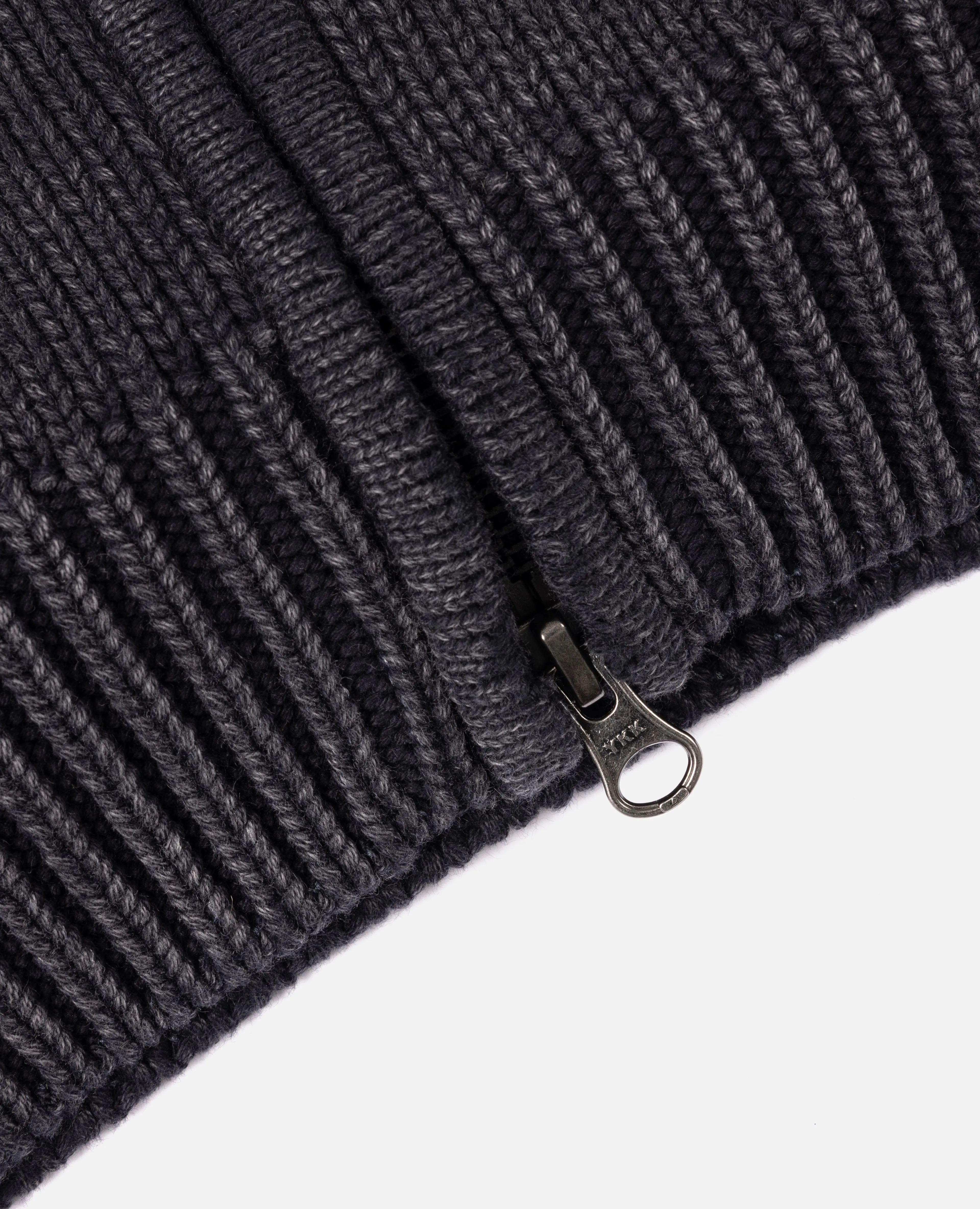 Patta Ribbed Knitted Zip Up Hooded Sweater (Black) sold by Patta product image thumbnail 4