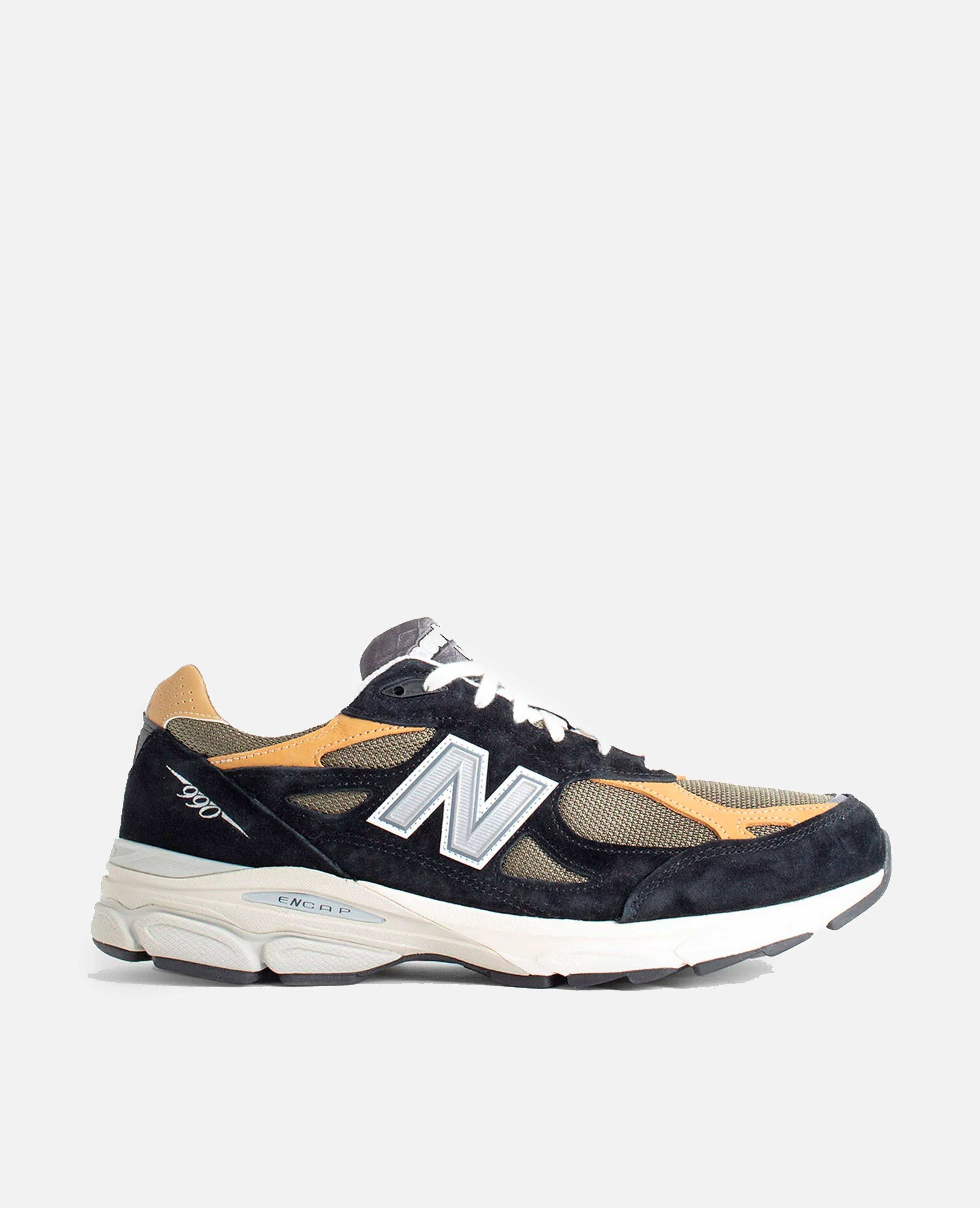 New Balance M990BB3 (Black/Tan) sold by Patta
